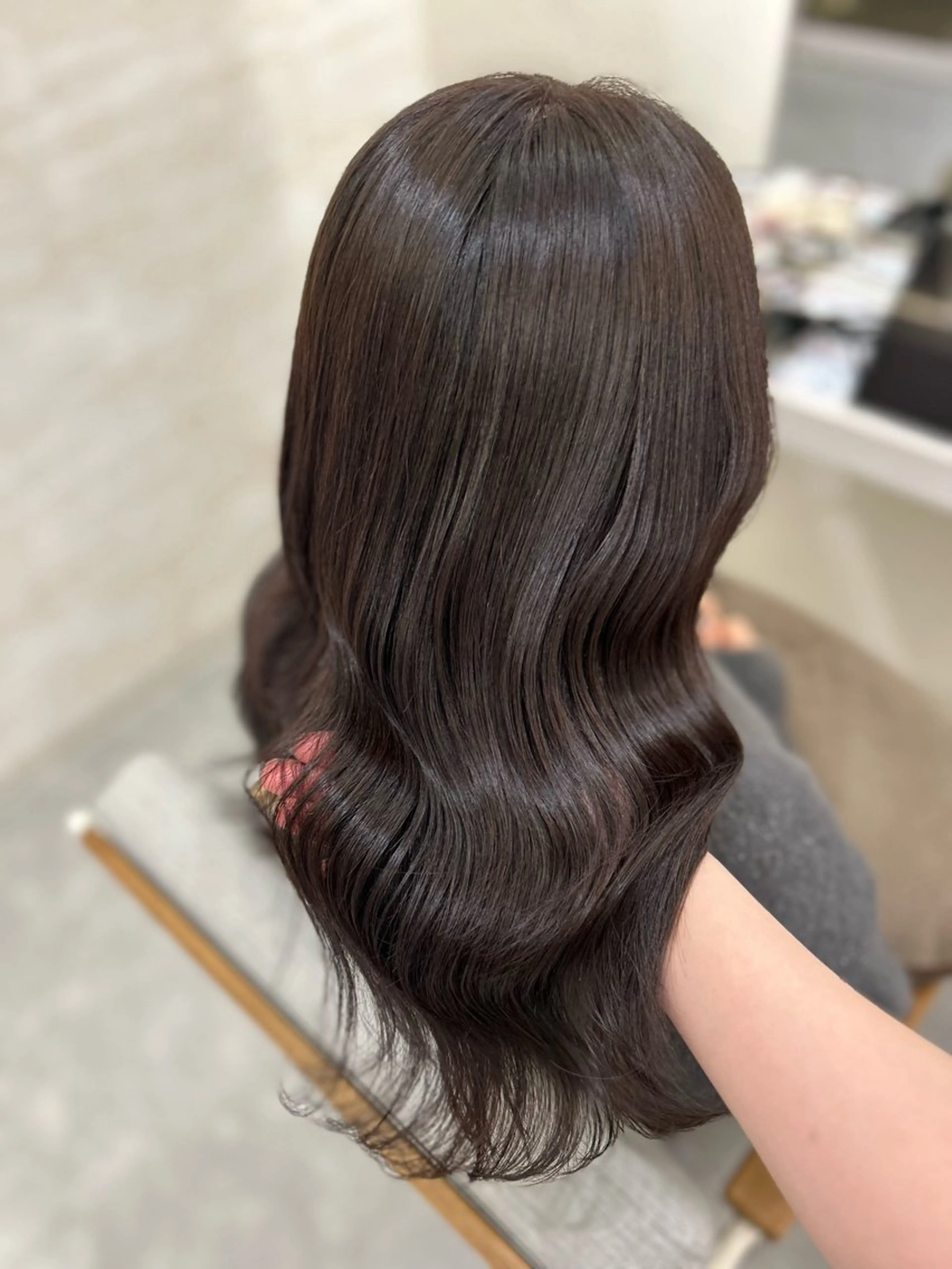 セミロング カラー ヘアアレンジ グレージュ カット ヘアカラー トリートメント 髪質改善&艶感カラー 🪄岡井美結のヘアスタイル
