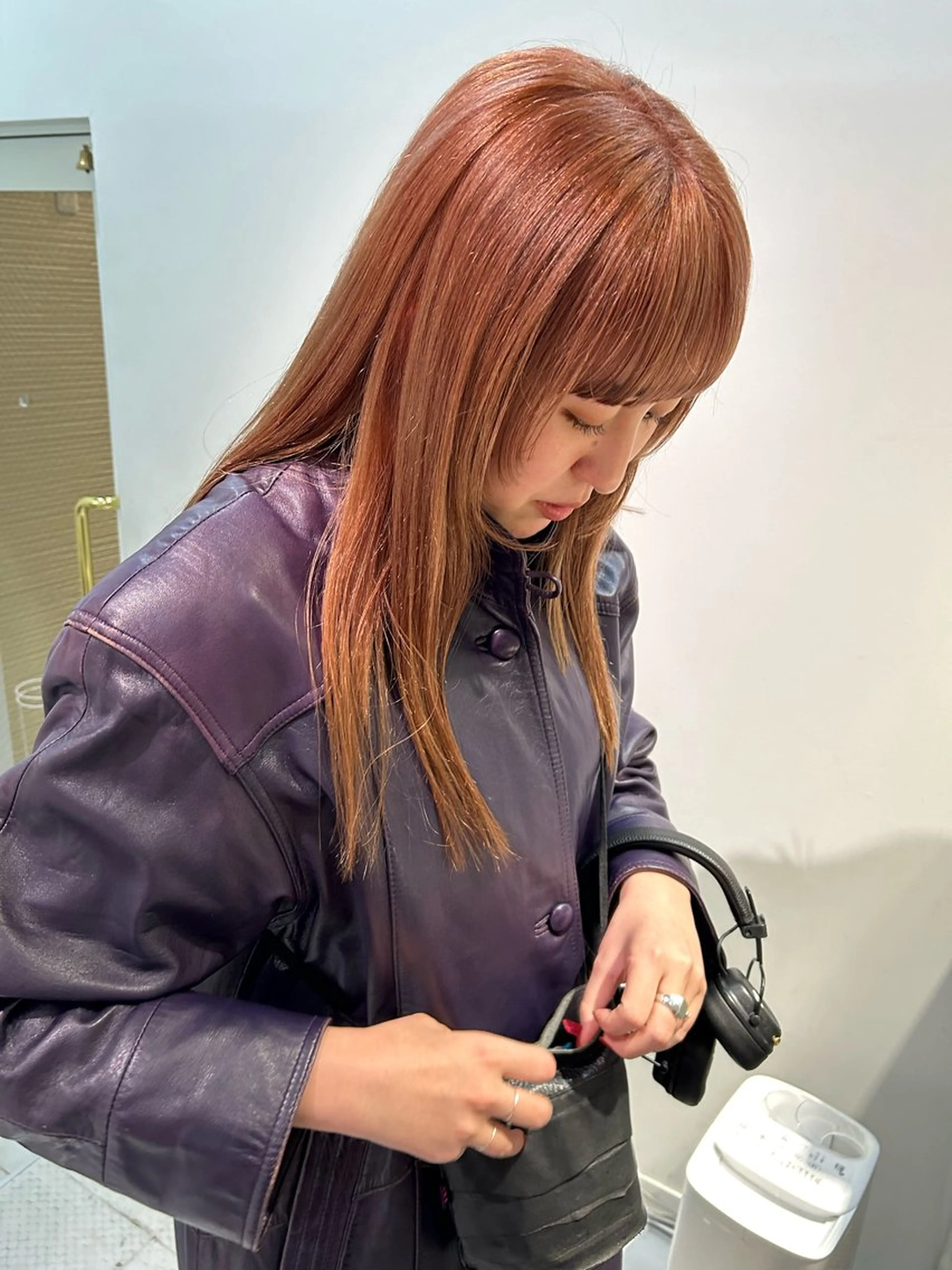 セミロング カラー ベージュカラー ブリーチ オレンジ オレンジベージュ ヘアカラー トリートメント お顔まわりカット/ 暖色カラー🍑Amiのその他イメージ