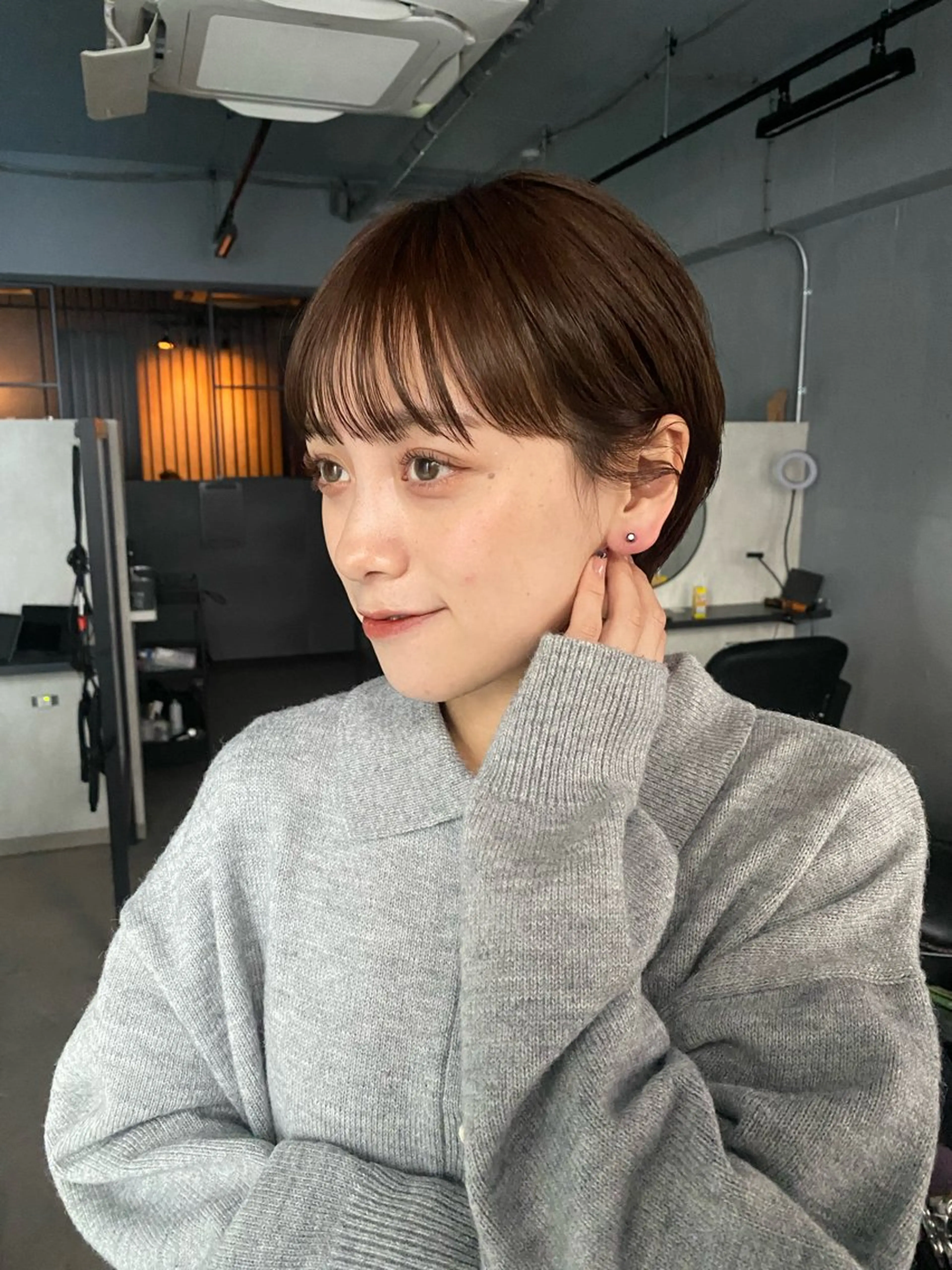 ショート カラー カット ヘアカラー トリートメント IVORY.所属・🟩くすみベージュ/ ショート/ボブ/大司のヘアスタイル