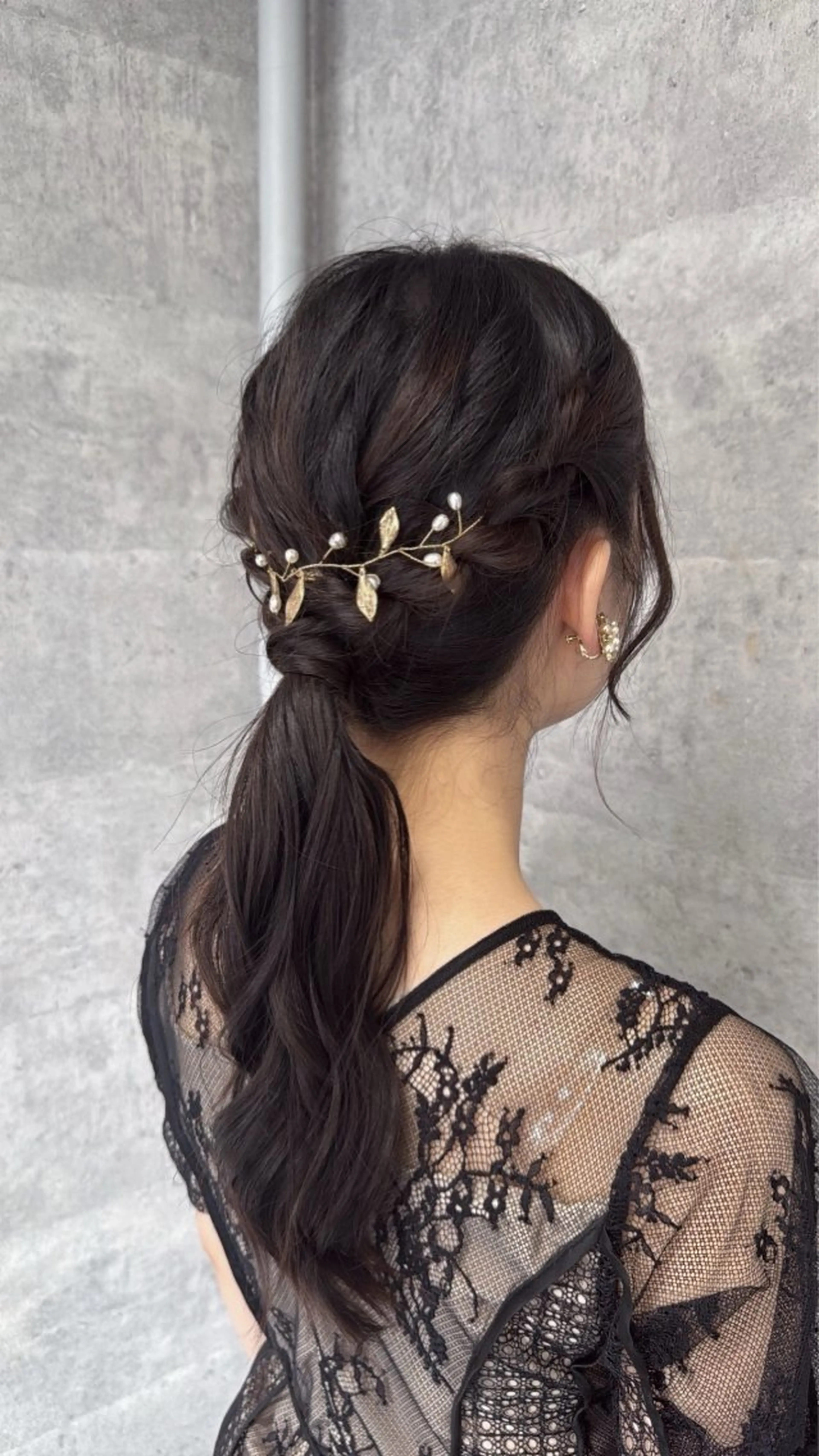 ロング ヘアアレンジ 川浪 ほほみのヘアスタイル