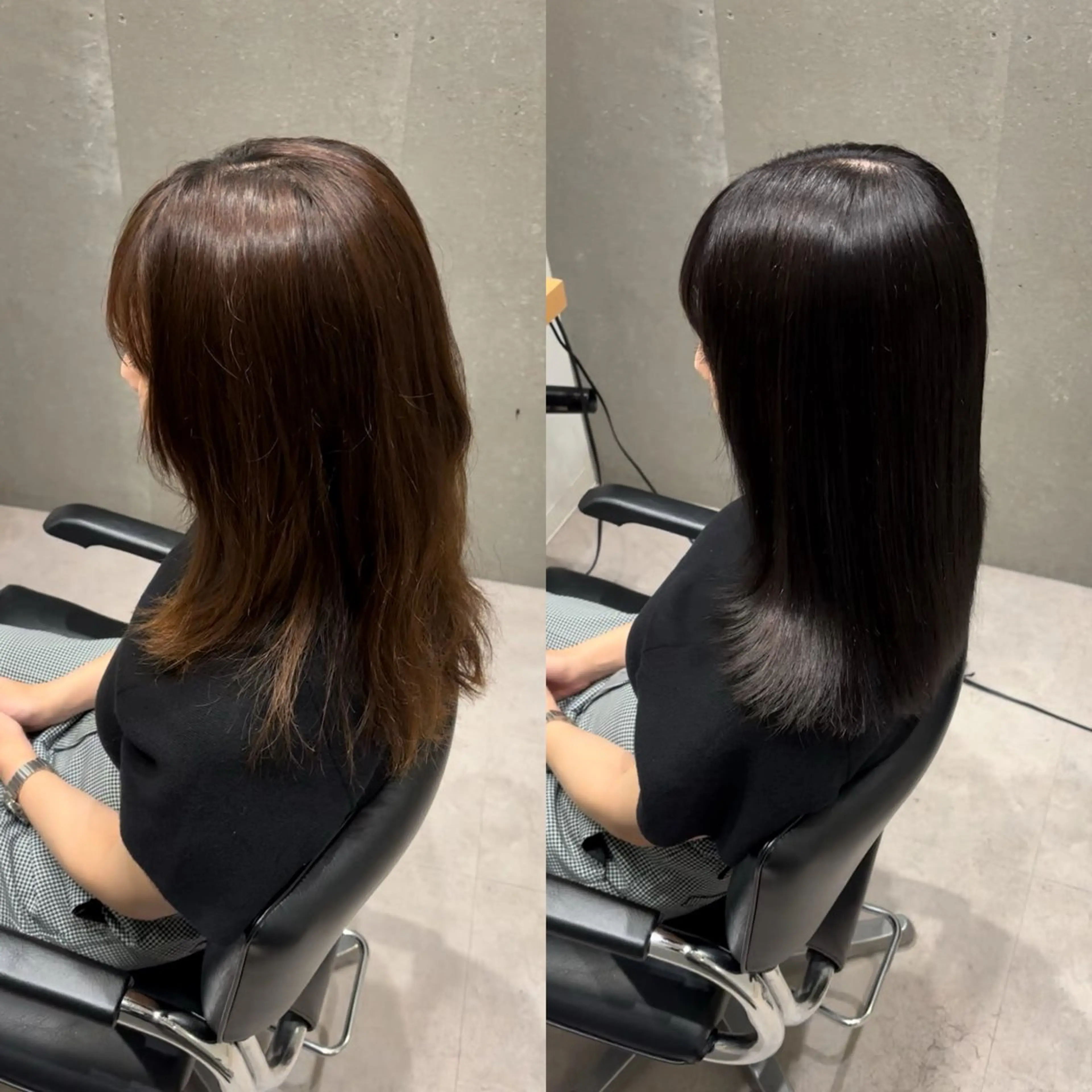 セミロング カラー グレージュ 髪質改善 トリートメント カット ヘアカラー トリートメント GOTODAY  SHAiRE SALON　新宿Aura店所属・髪質改善ヘアケア 艶髪特化/上田のヘアスタイル