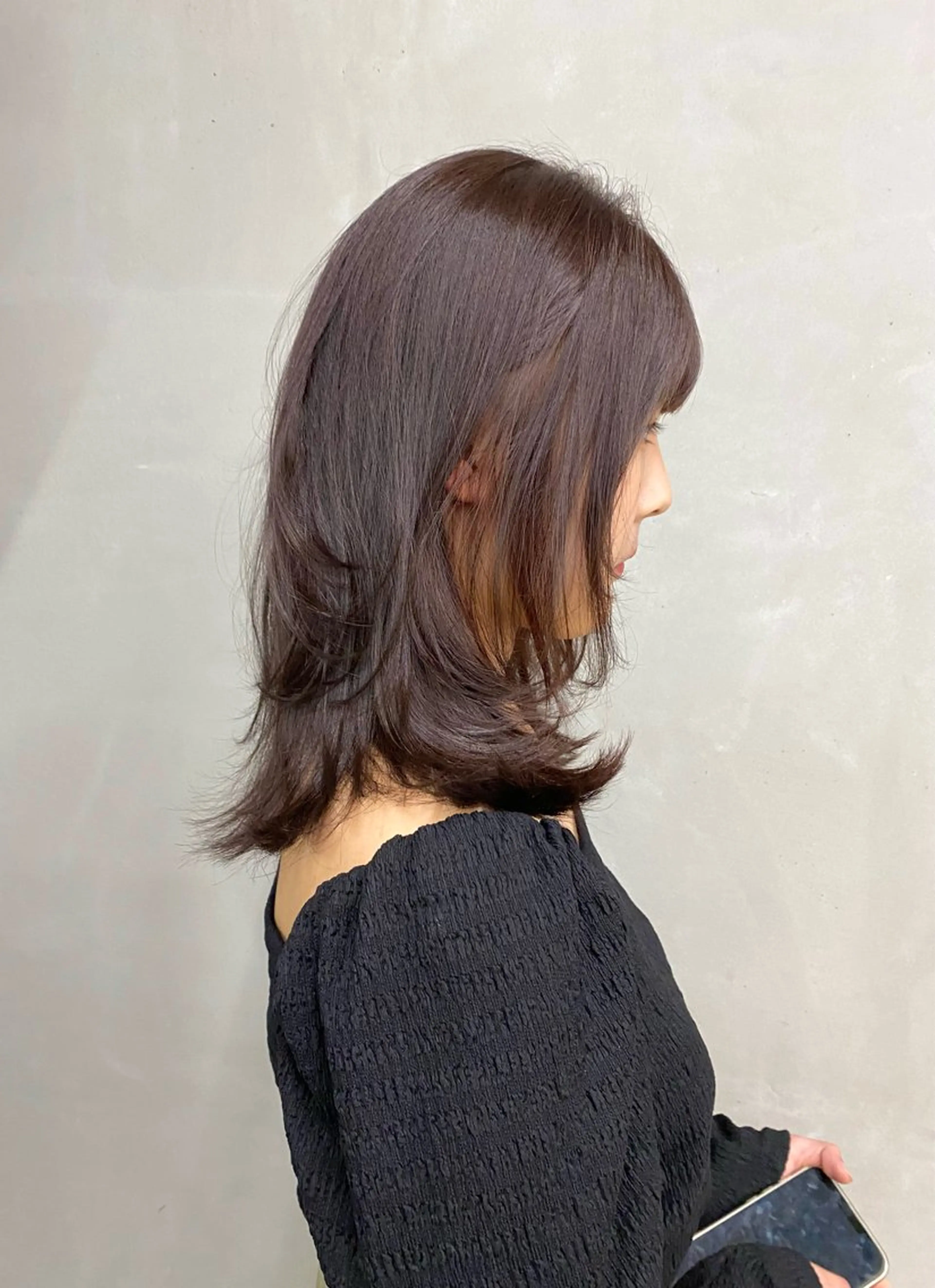 セミロング カラー カット ヘアカラー トリートメント レイヤー/柔色 /saKiのヘアスタイル