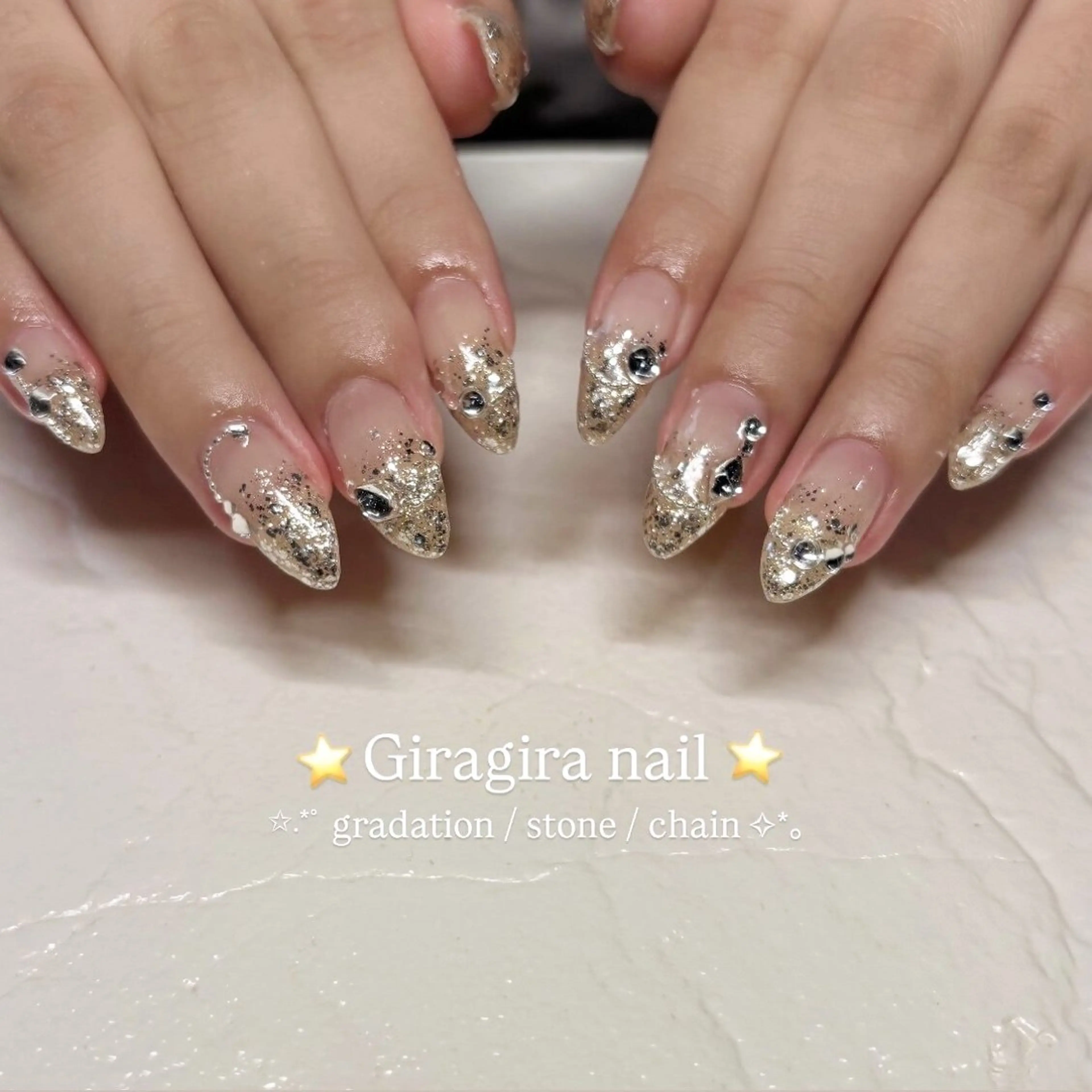 ネイル ハンドネイル Angelique 平形/高崎のネイルデザイン