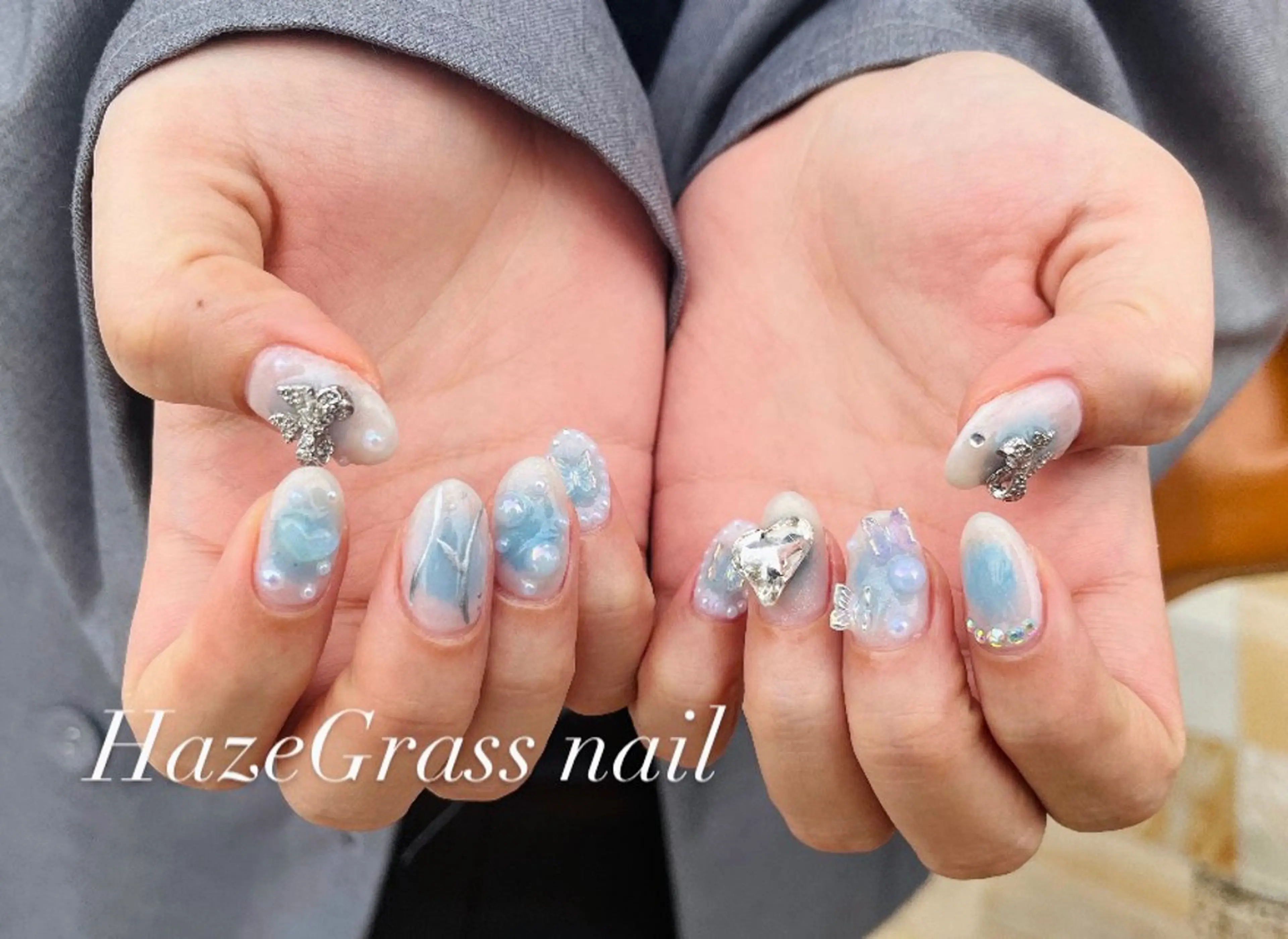 ネイル チークネイル ハンドネイル HazeGrass NAILのネイルデザイン