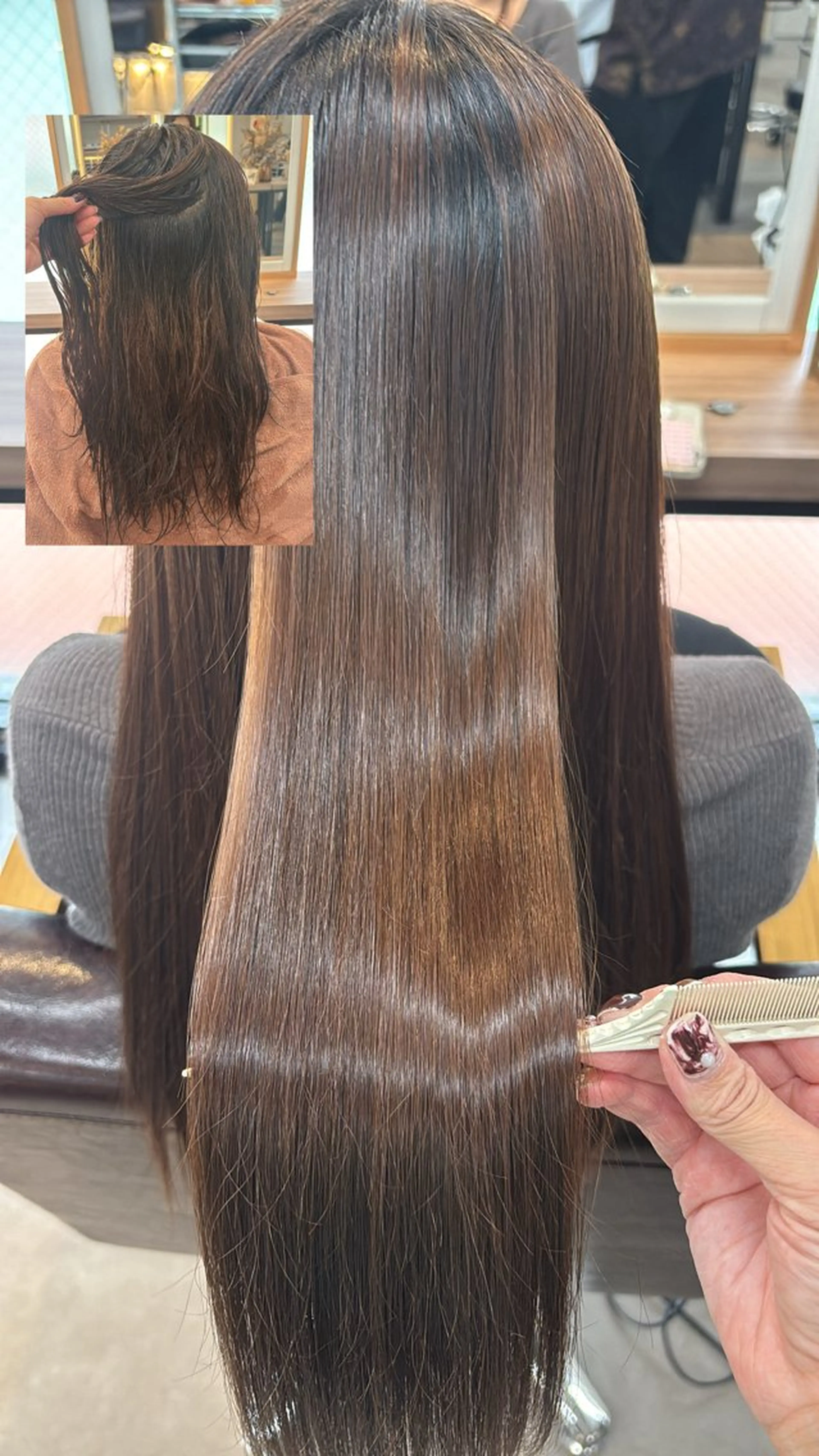 縮毛矯正 ✂︎透明感カラー 🩶noa✂︎のヘアスタイル