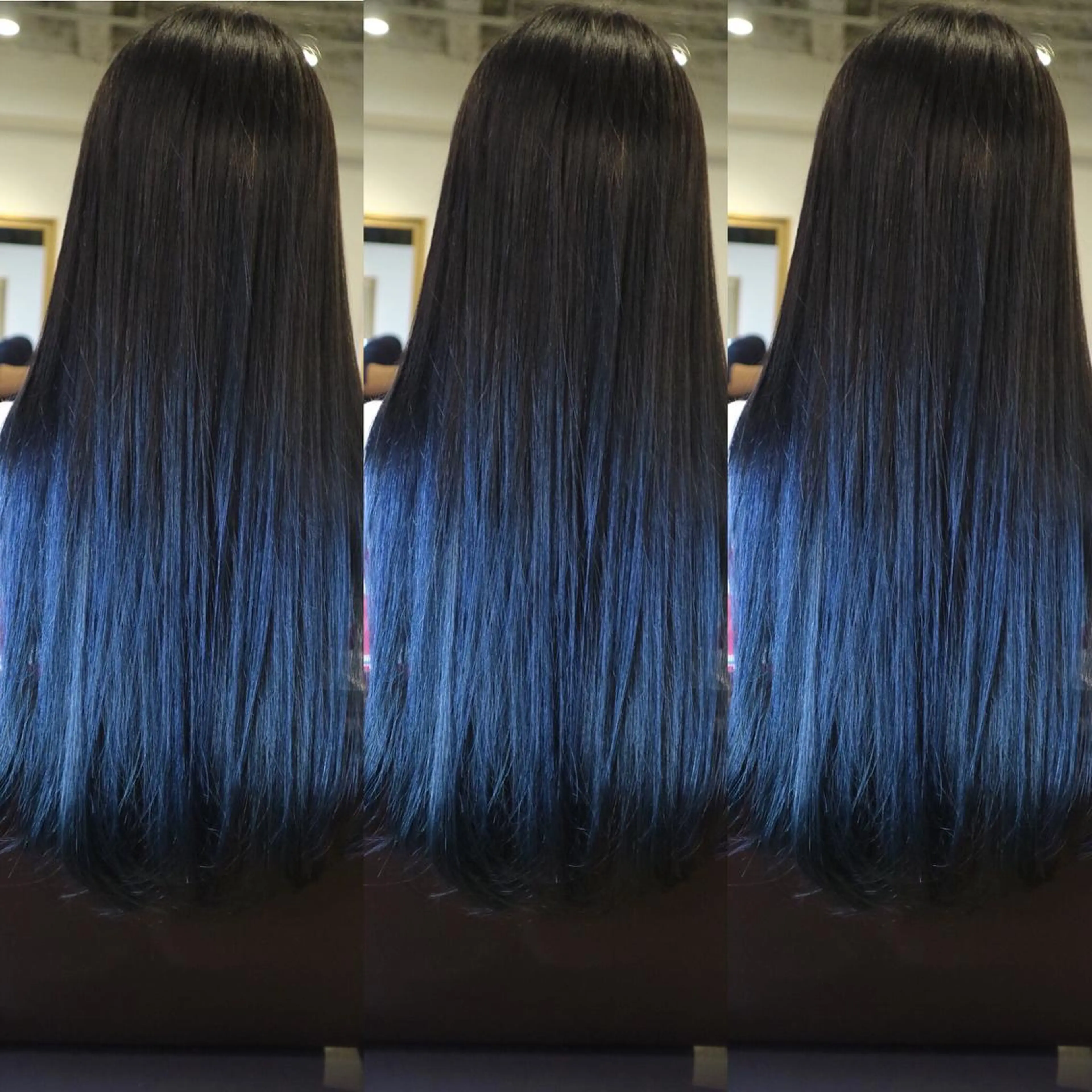 ミディアム カラー ブリーチ ネイビーカラー カット ヘアカラー トリートメント JIL BLAN 京都のヘアスタイル