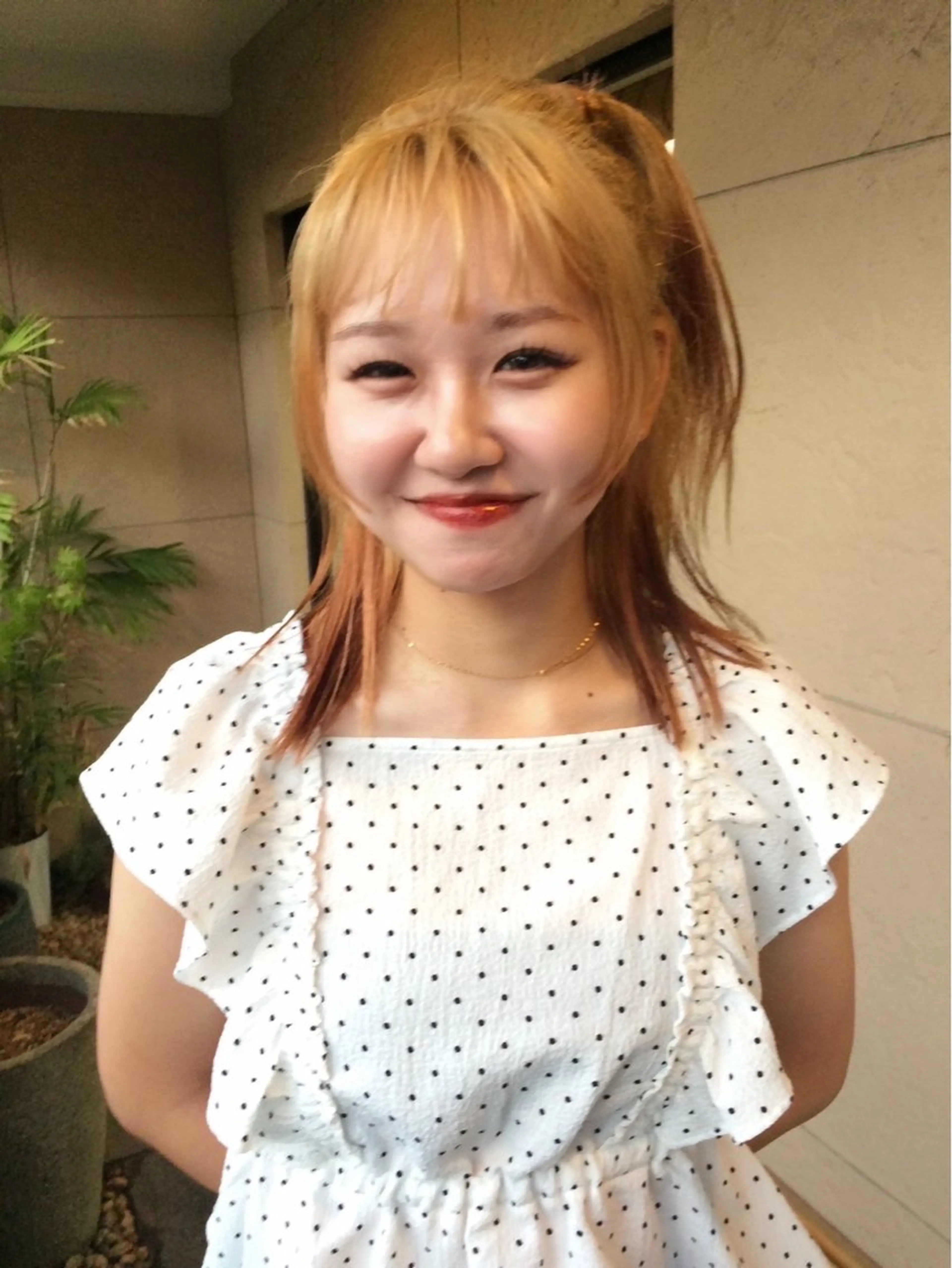 ミディアム カラー ブリーチ ブロンド カット ヘアカラー SALOWIN原宿iori店 1F所属・ﾃﾞｻﾞｲﾝｶﾗｰ /ﾕｳﾀﾏﾝ👽のヘアスタイル