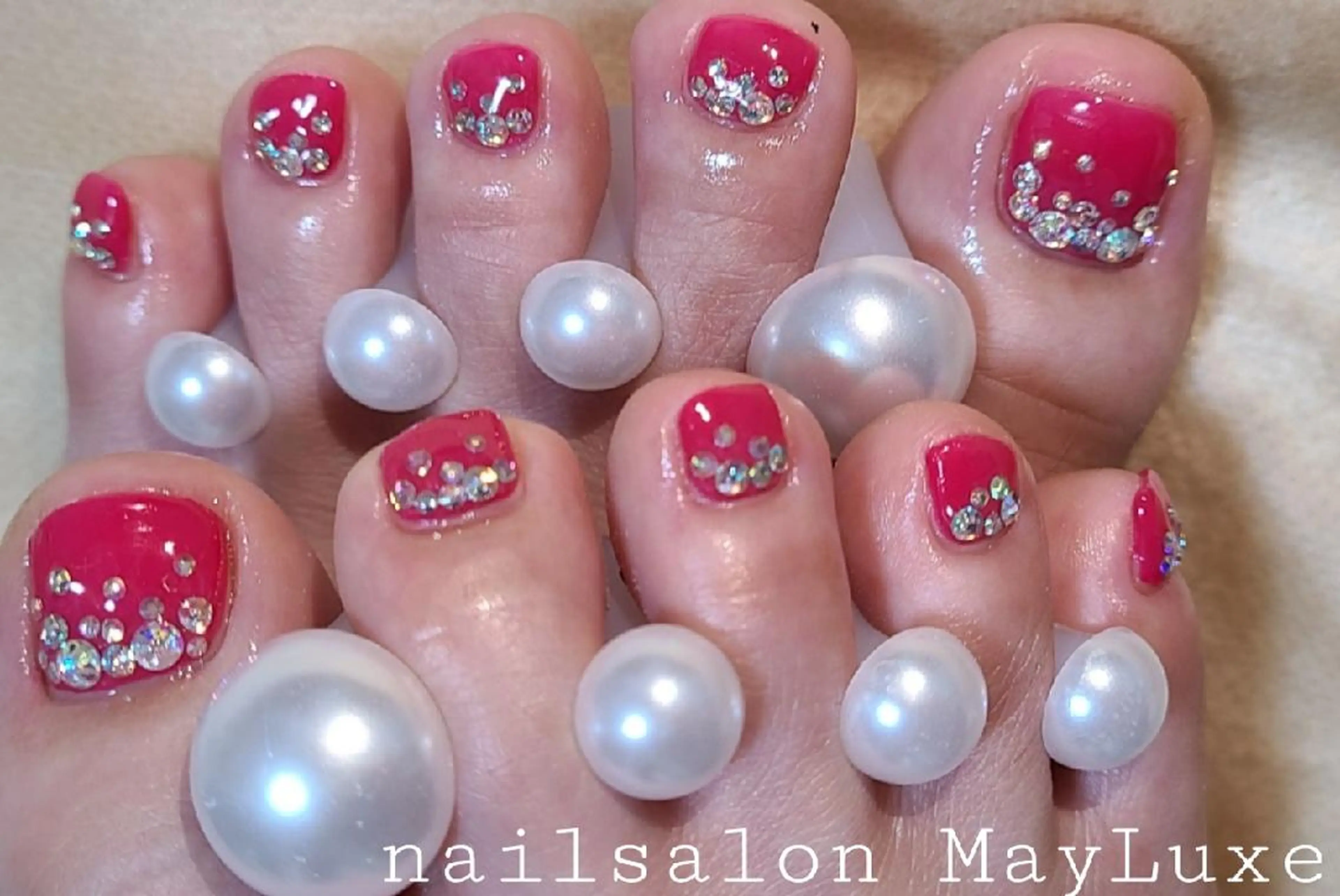 【オフ無し】👣フットネイル👣ワンカラーorラメグラ保湿ケア💅の写真