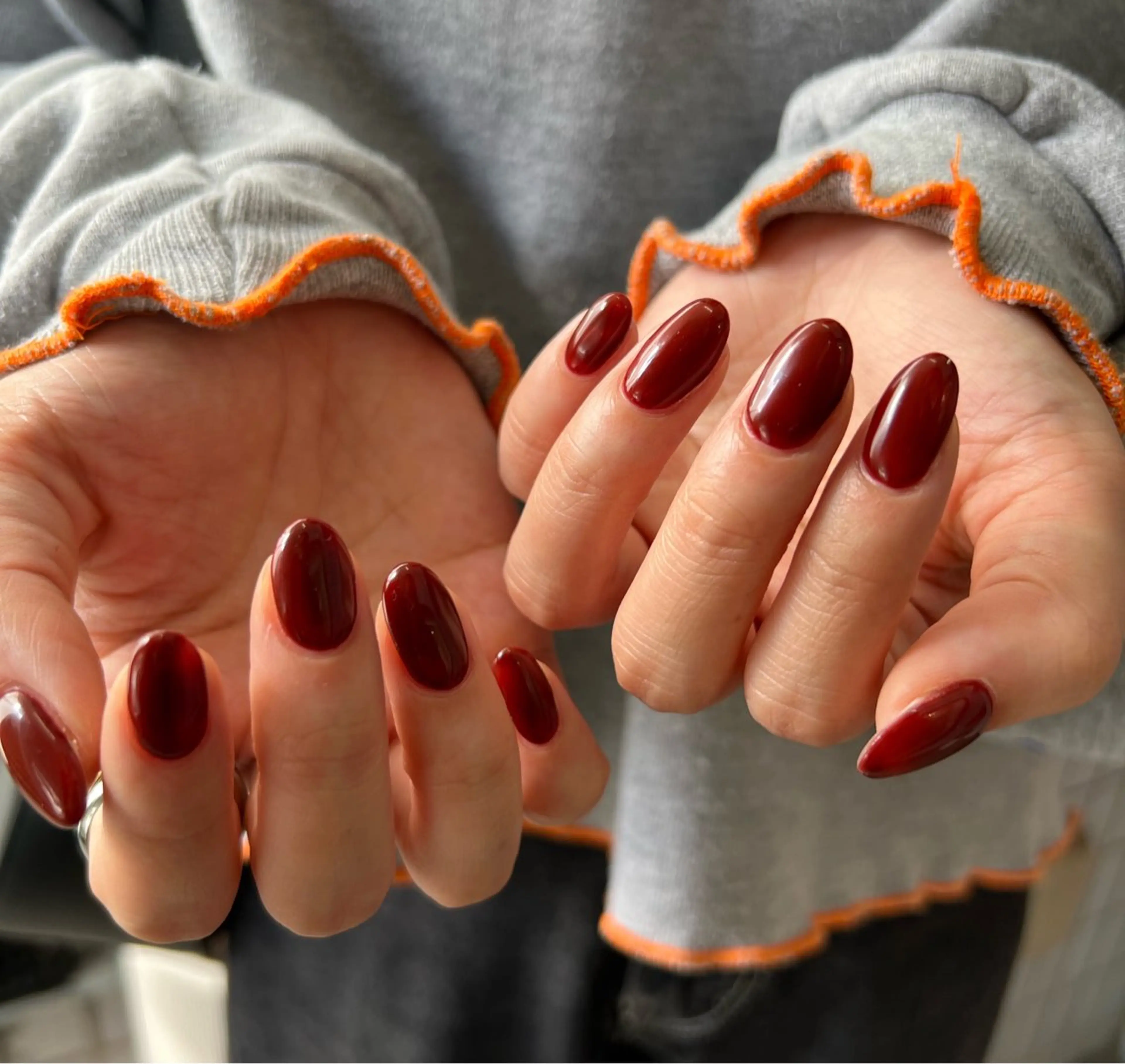 メンズ ネイル ボルドー ハンドネイル ヘアメイクネイリスト 💄💅hidemiのネイルデザイン