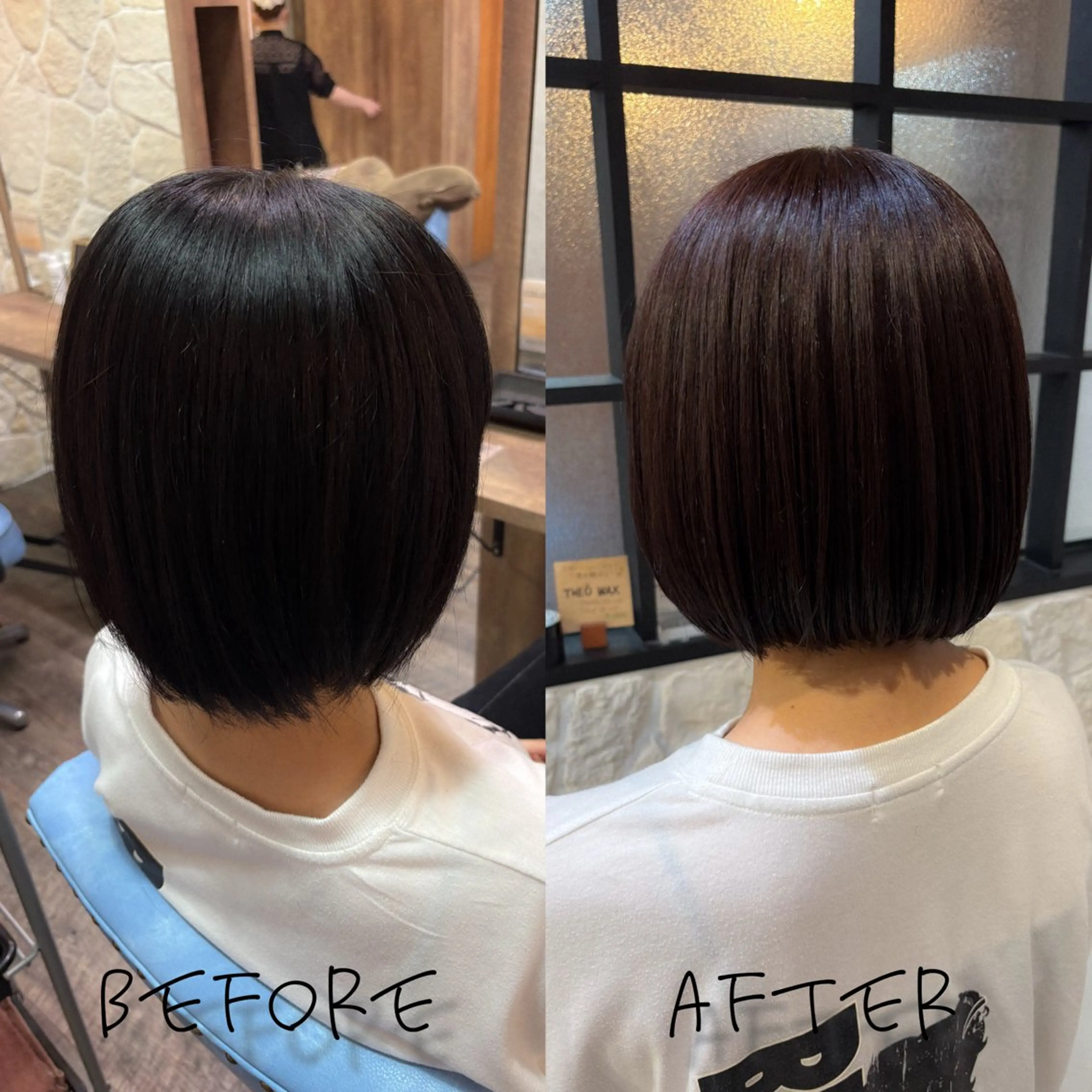 ショート カラー ブラウンカラー オレンジ レッドカラー レッドブラウン ヘアカラー ✩₊˚透明感カラー 🦋🫧aoi⋆.✮のヘアスタイル