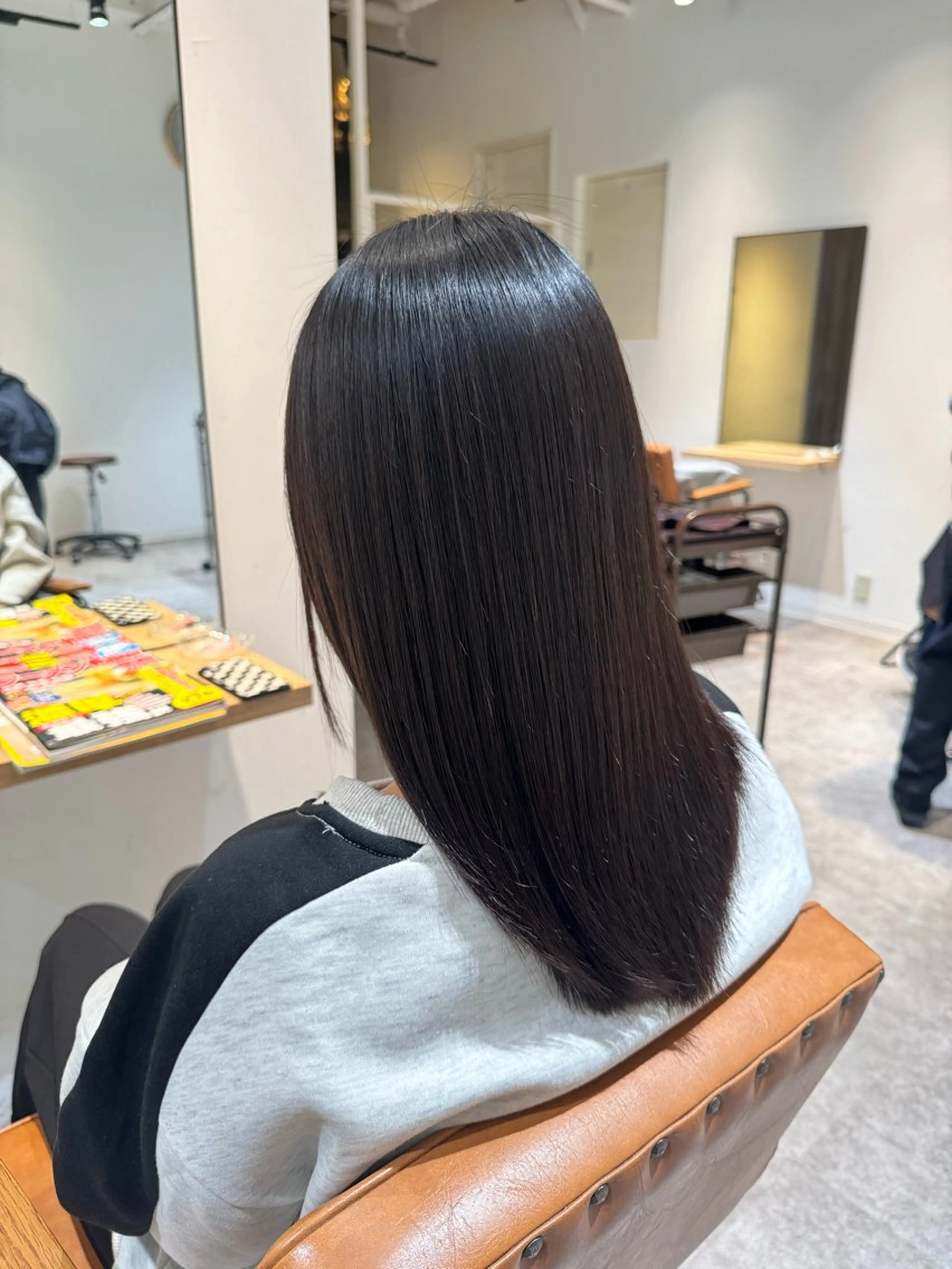 セミロング パーマ 髪質改善 カット 縮毛矯正 オスズ 🎀´-のヘアスタイル