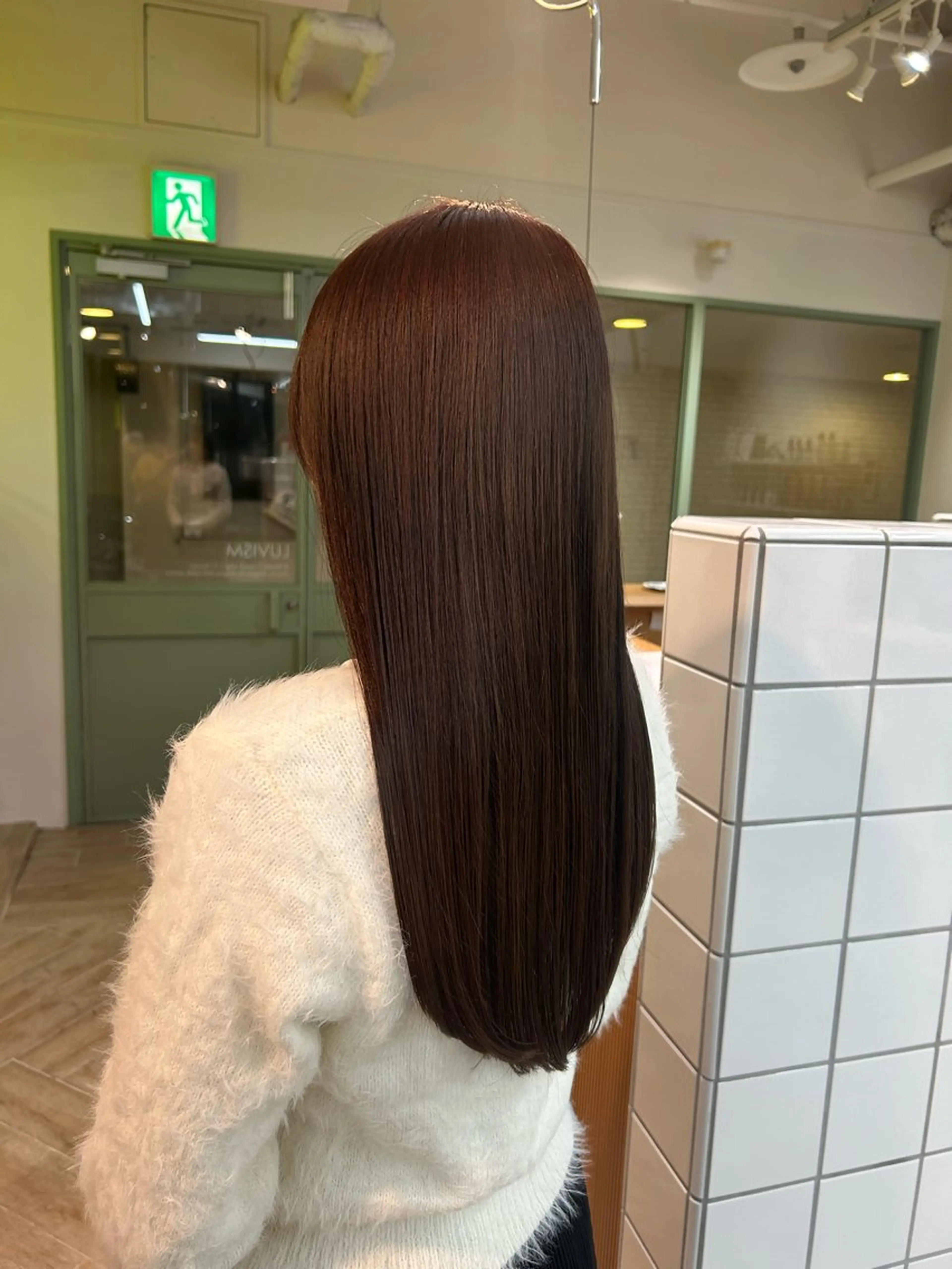 ロング カラー カット ヘアカラー ベージュ/ダブルカラ ー/新潟駅/青柳萌果のヘアスタイル