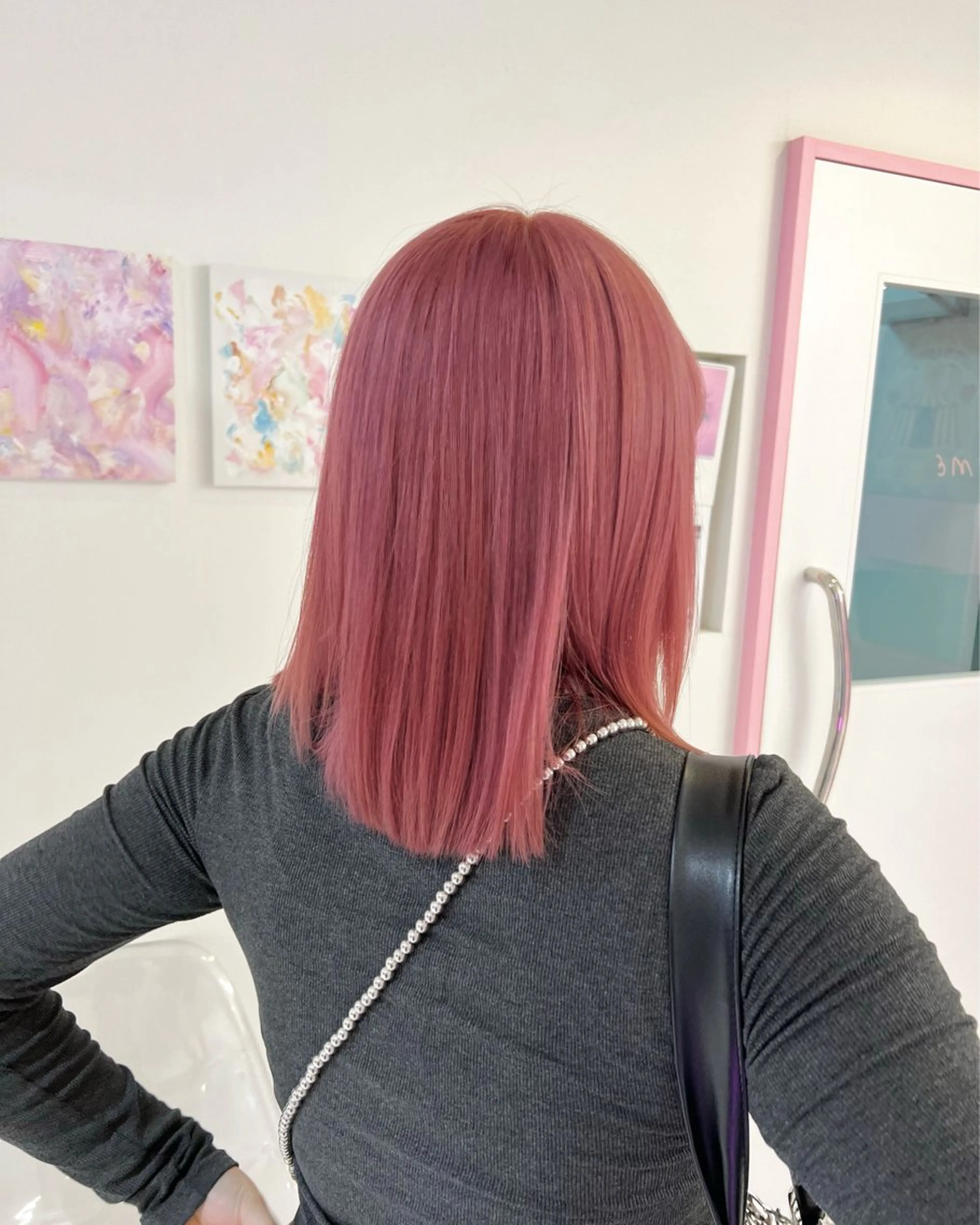 ミディアム ヘアカラー トリートメント ハイトーン♡ブリーチ ♡エクステ♡nanaのヘアスタイル