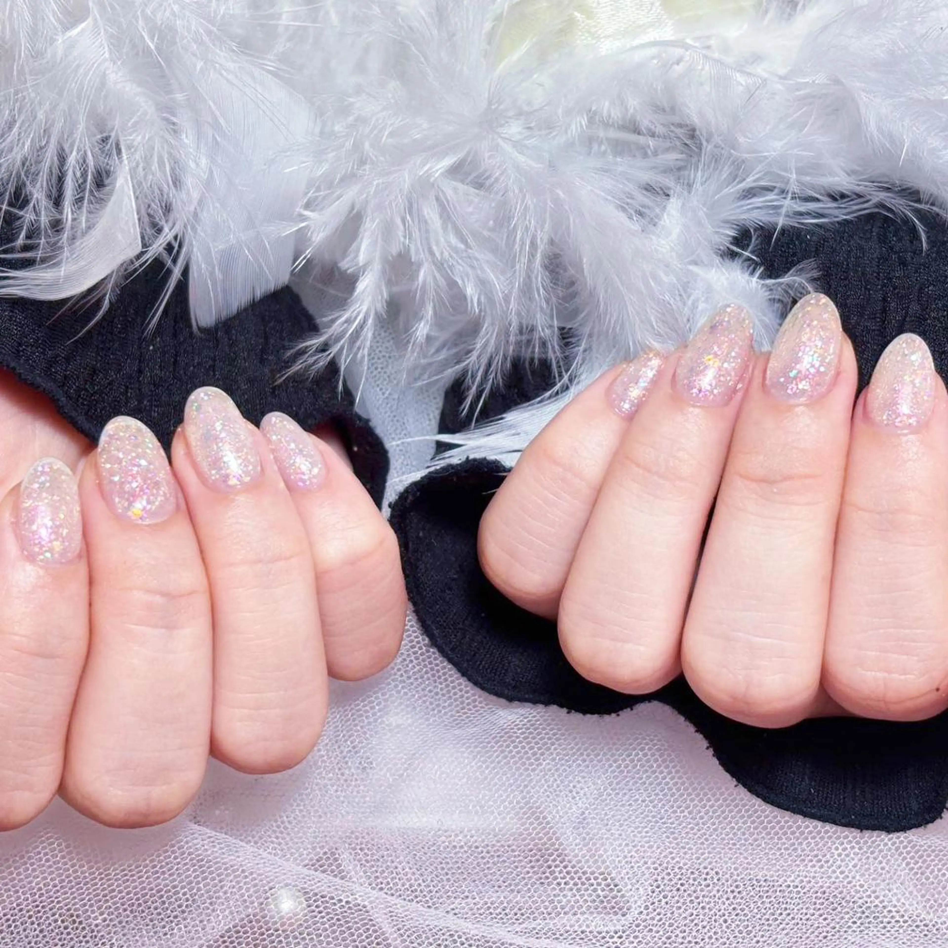 ネイル アートネイル オーロラネイル ガーリー キラキラネイル 韓国ネイル Nail Monsterのネイルデザイン