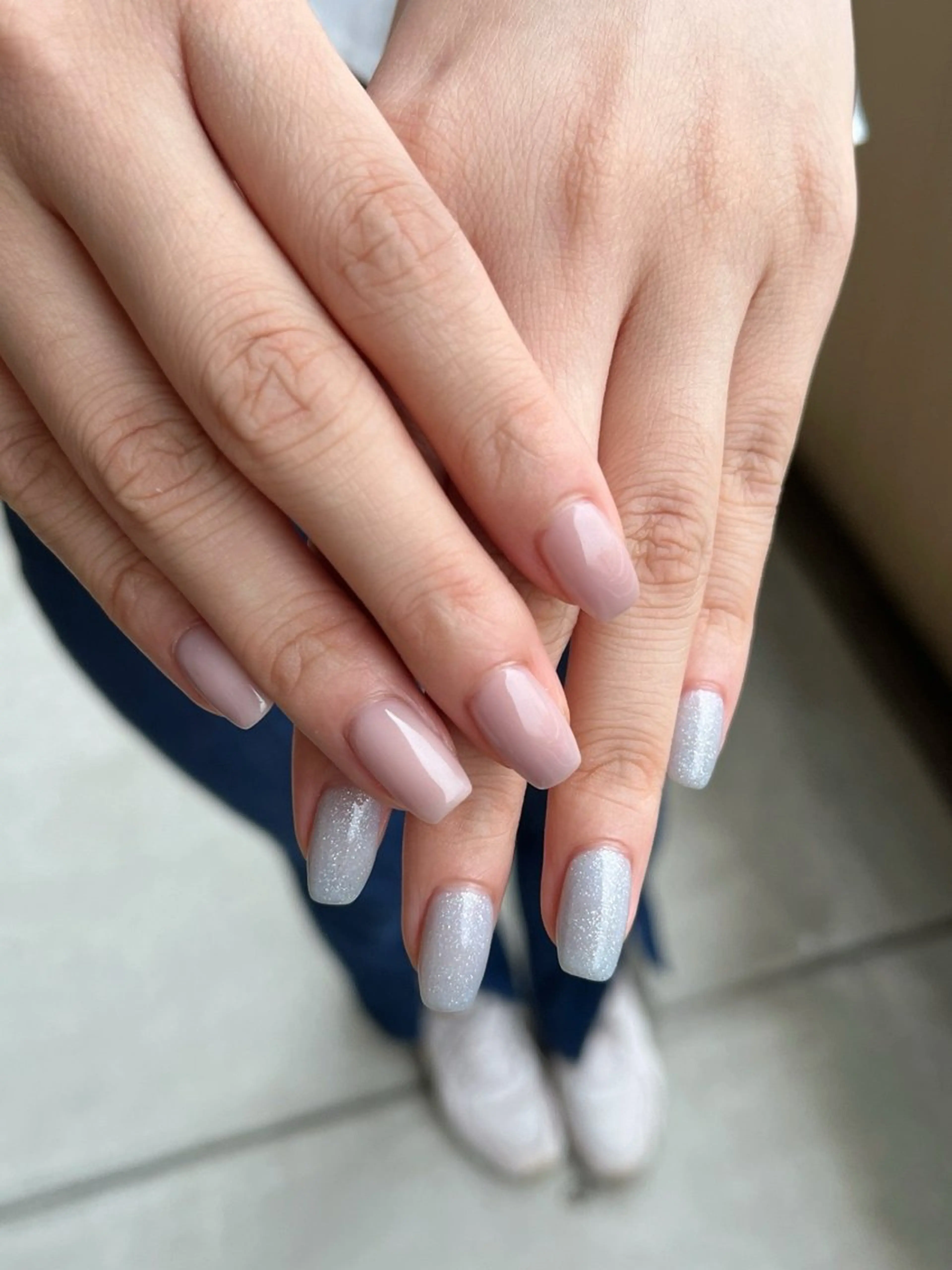 ネイル ブルー ラメ(グリッター) ハンドネイル nail salon toki.のネイルデザイン