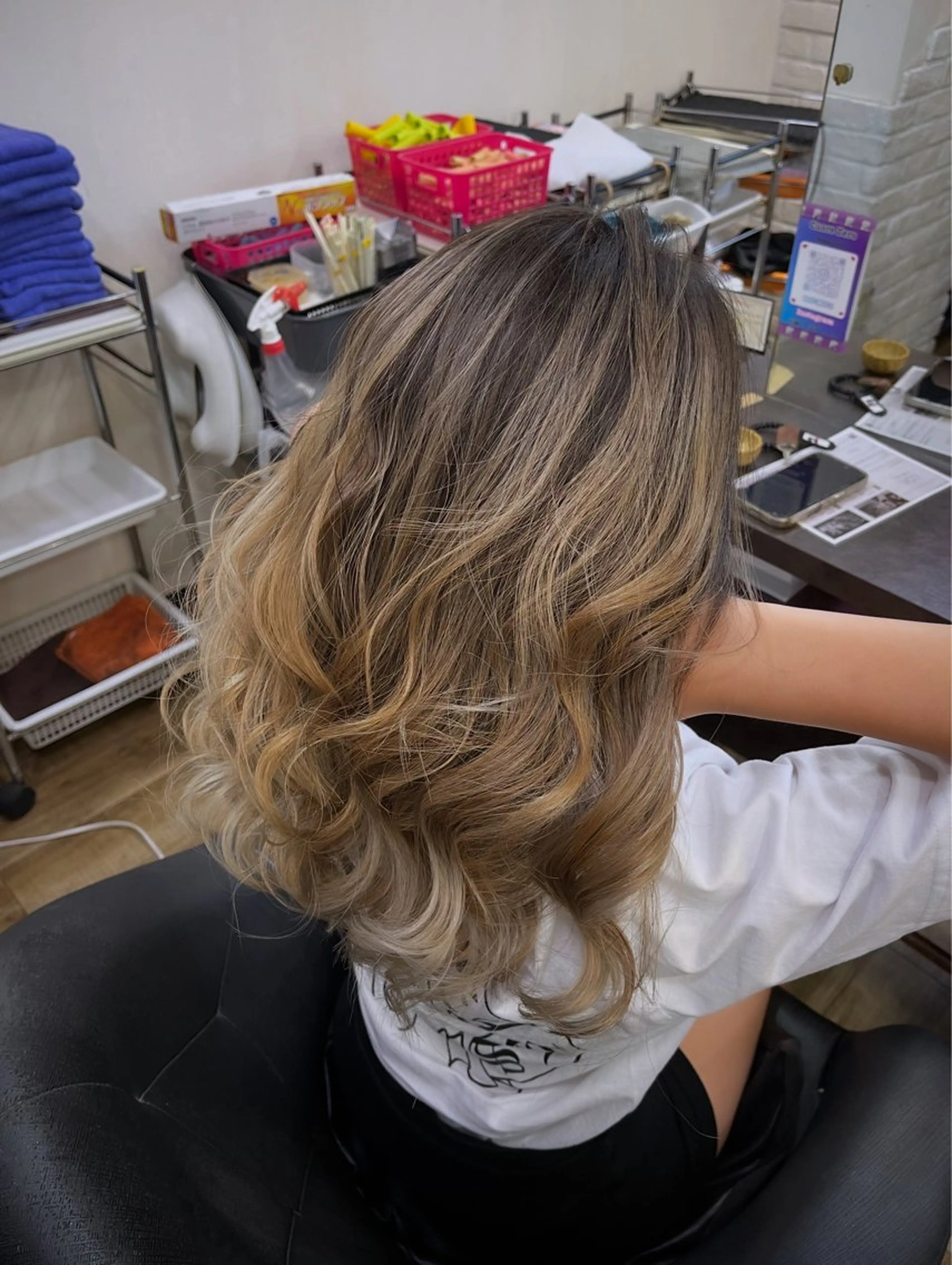 セミロング カット ヘアカラー ブリーチカラー /名駅/楓のヘアスタイル