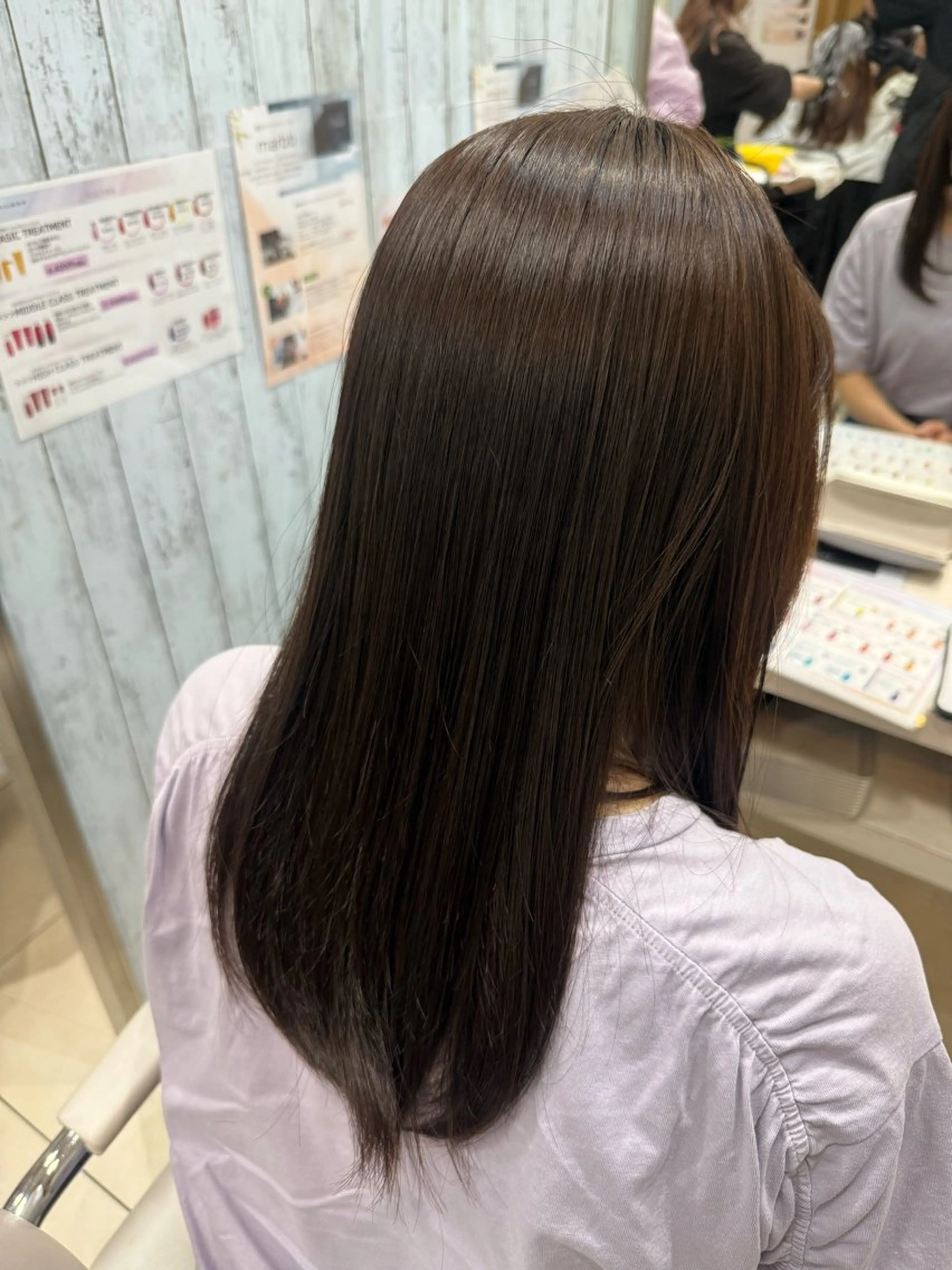 ロング カラー アッシュ アッシュグレー アッシュグレージュ グレージュ まとまらない髪に🌼 髪質改善｜長島 彩瑛のヘアスタイル
