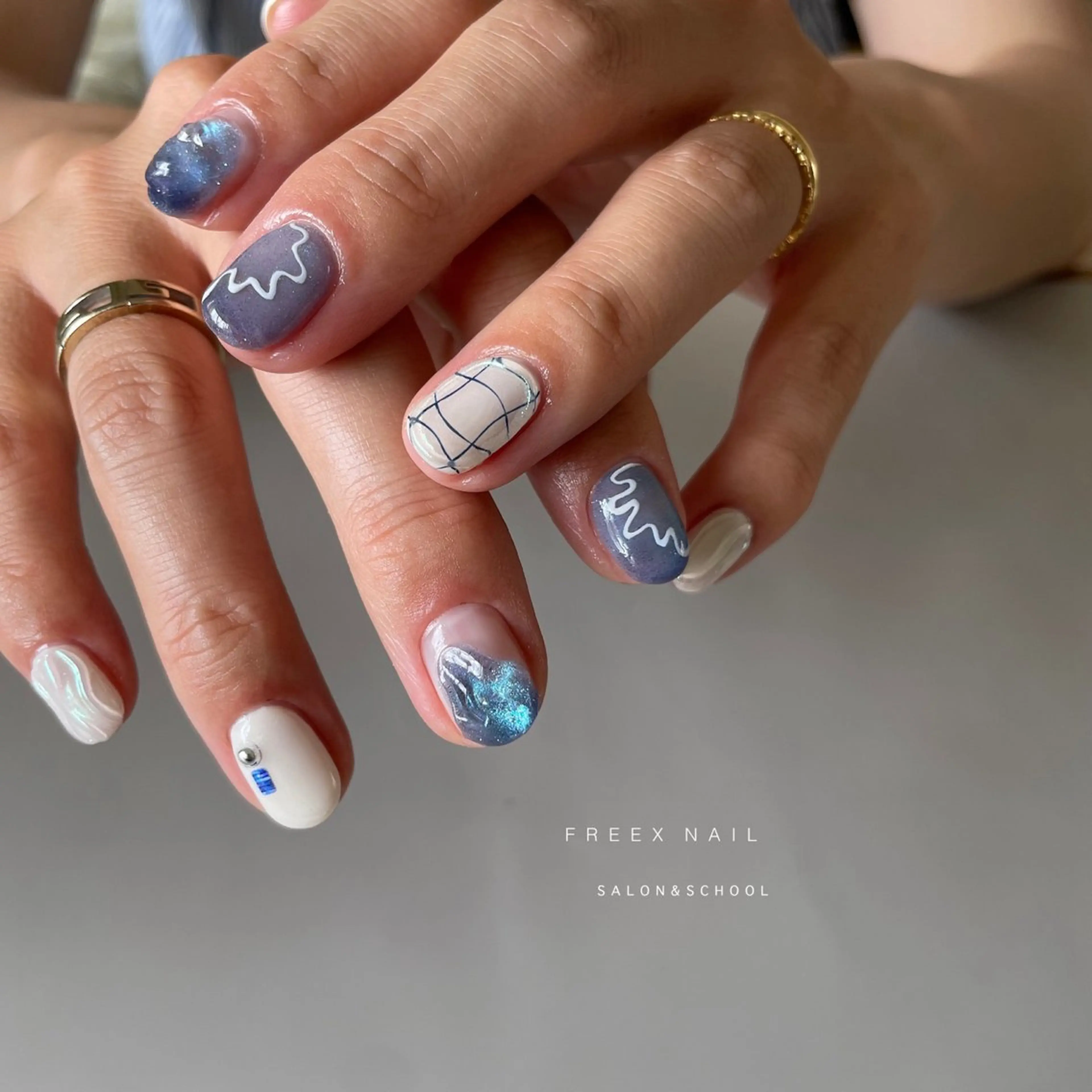 ネイル マグネットネイル 夏ネイル ハンドネイル フットネイル Freex nail所属・freex nail /ニュアンス/個性派のネイルデザイン