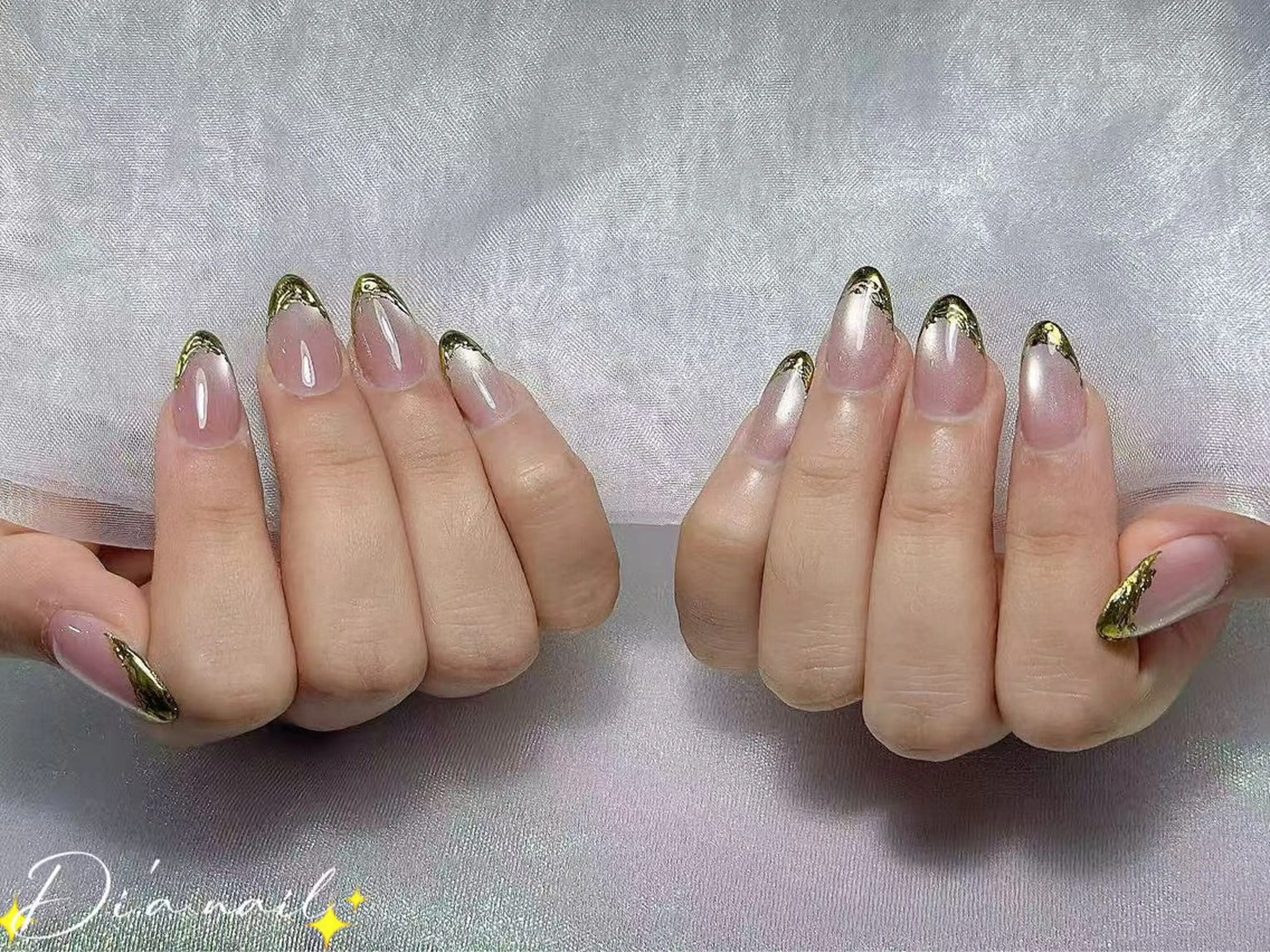 ネイル チークネイル ジェルネイル グラデーション マグネットネイル ニュアンスネイル Di'a nail ネイルサロンのネイルデザイン