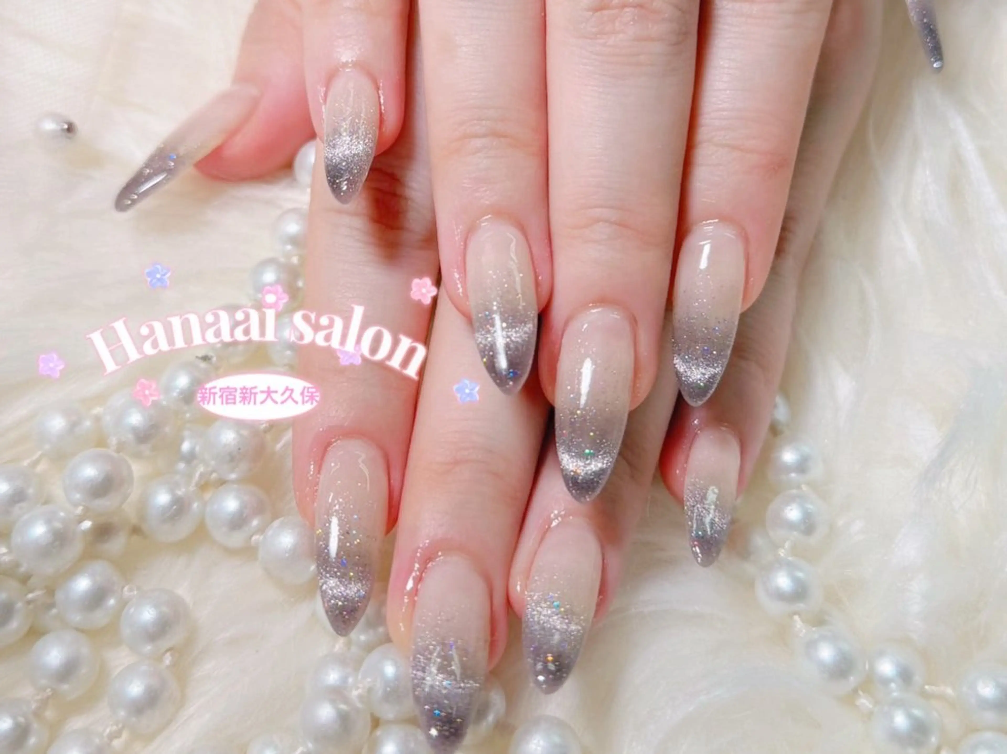 【オフ込み】【マグネット変更無料】【ミニモ限定メニュー】シンプルチップスカルプ《ラメ・グラデーション》の写真