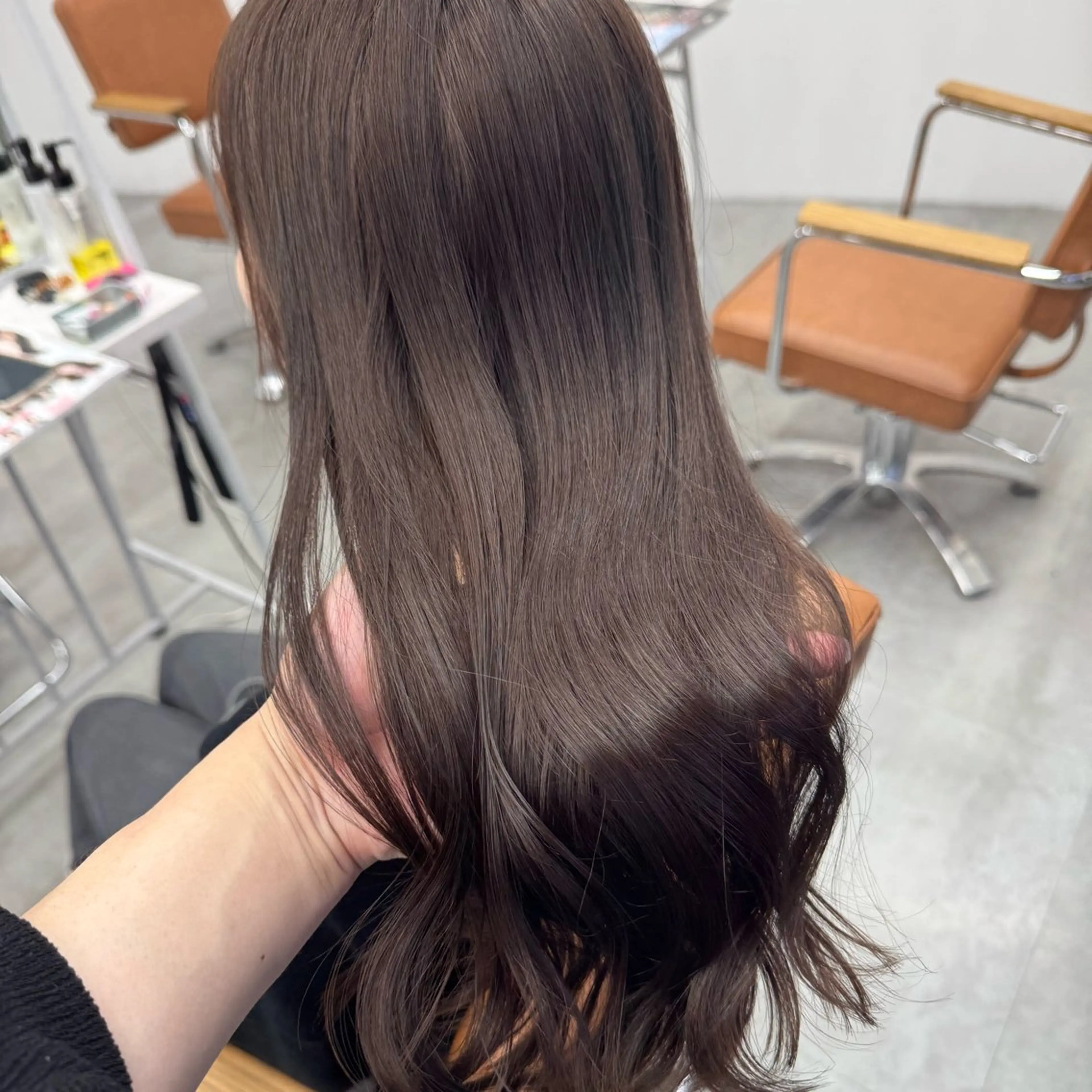 セミロング カラー ヘアアレンジ ヘアカラー ブリーチなしカラー /ベージュ/安形翔のヘアスタイル