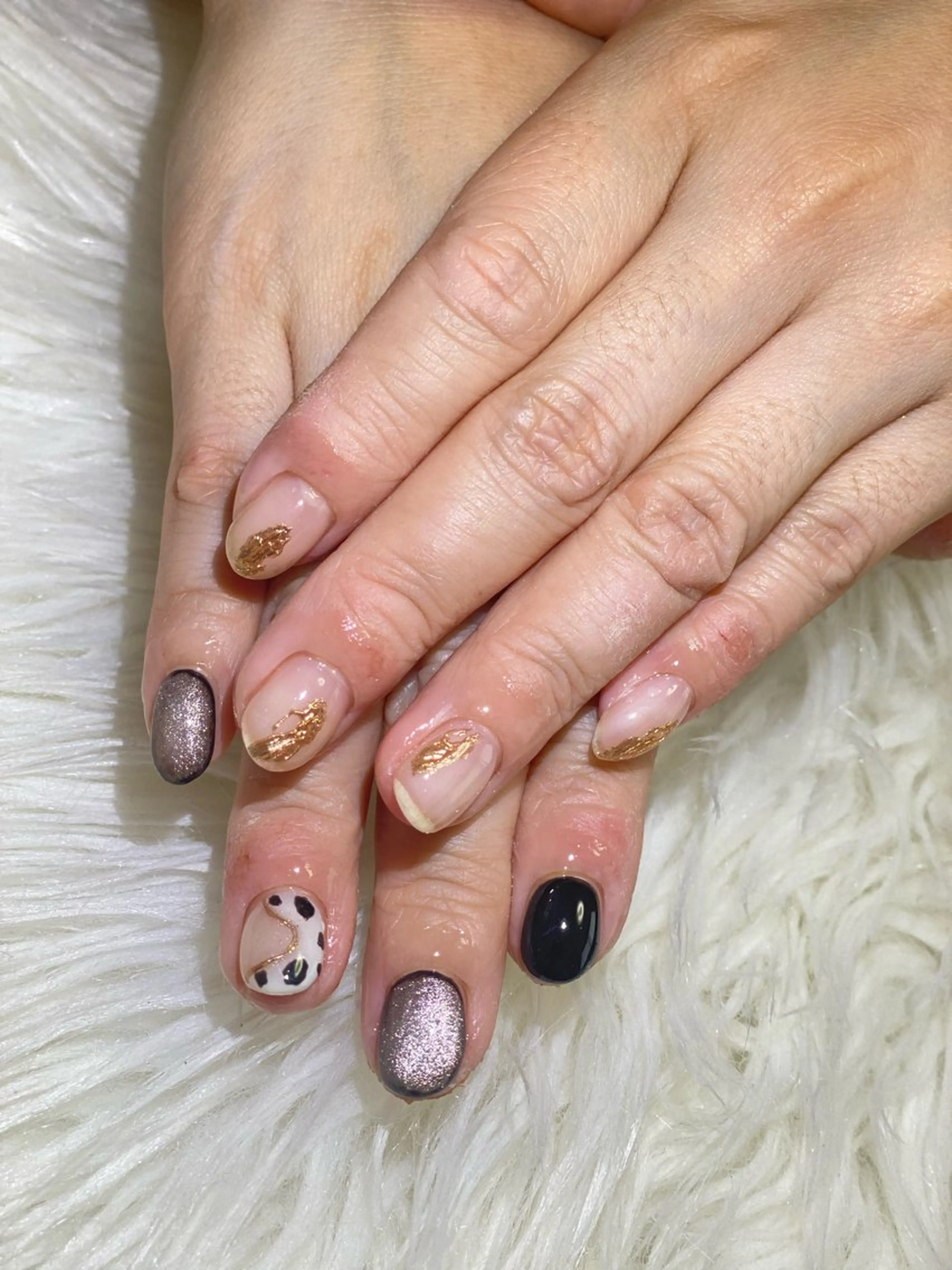 ネイル クリアネイル ゴールド おそろいネイル Esthetic Will所属・will 有希のネイルデザイン