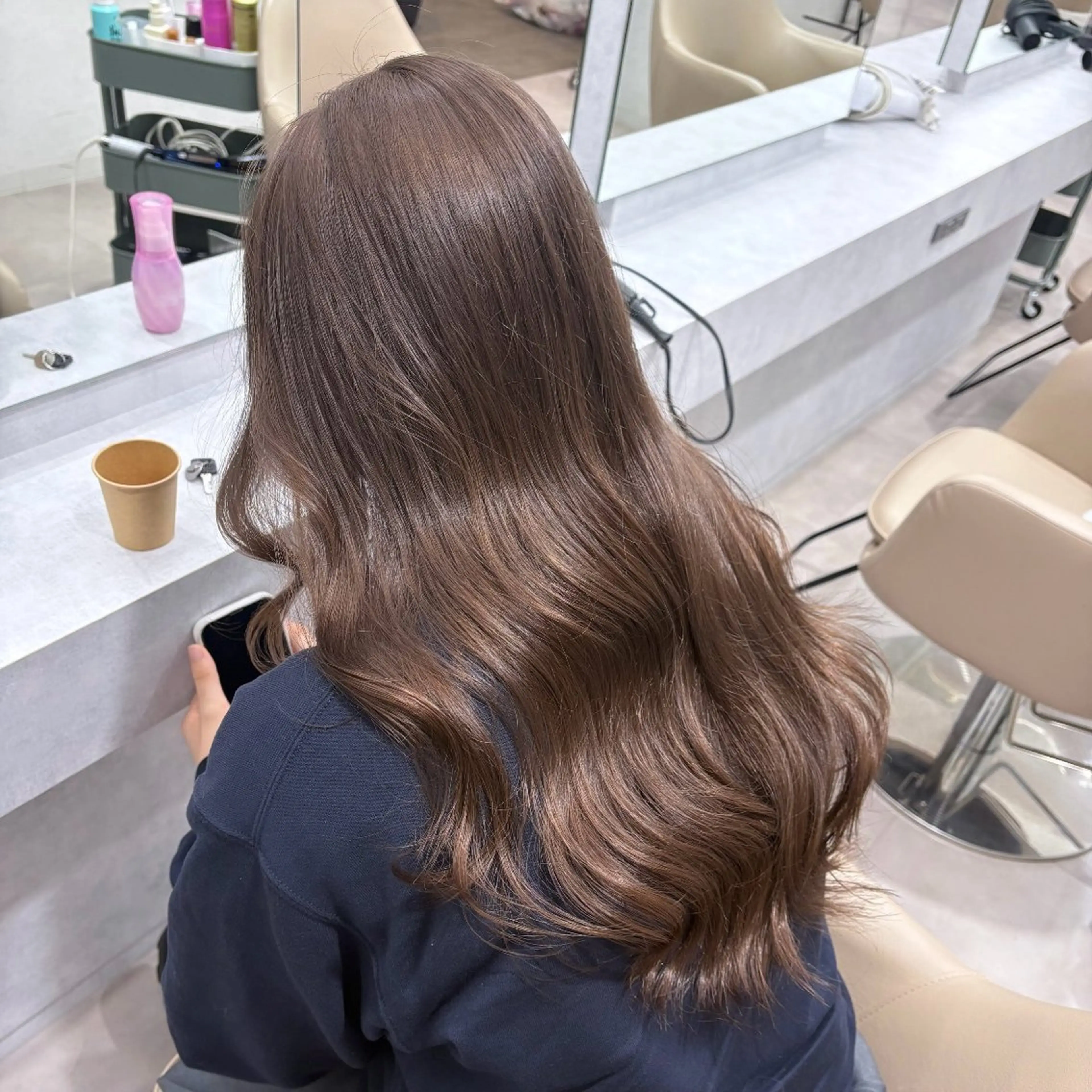 カラー ヘアカラー トリートメント うる艶カラー/ハイト ーン🎀hina🎀のヘアスタイル