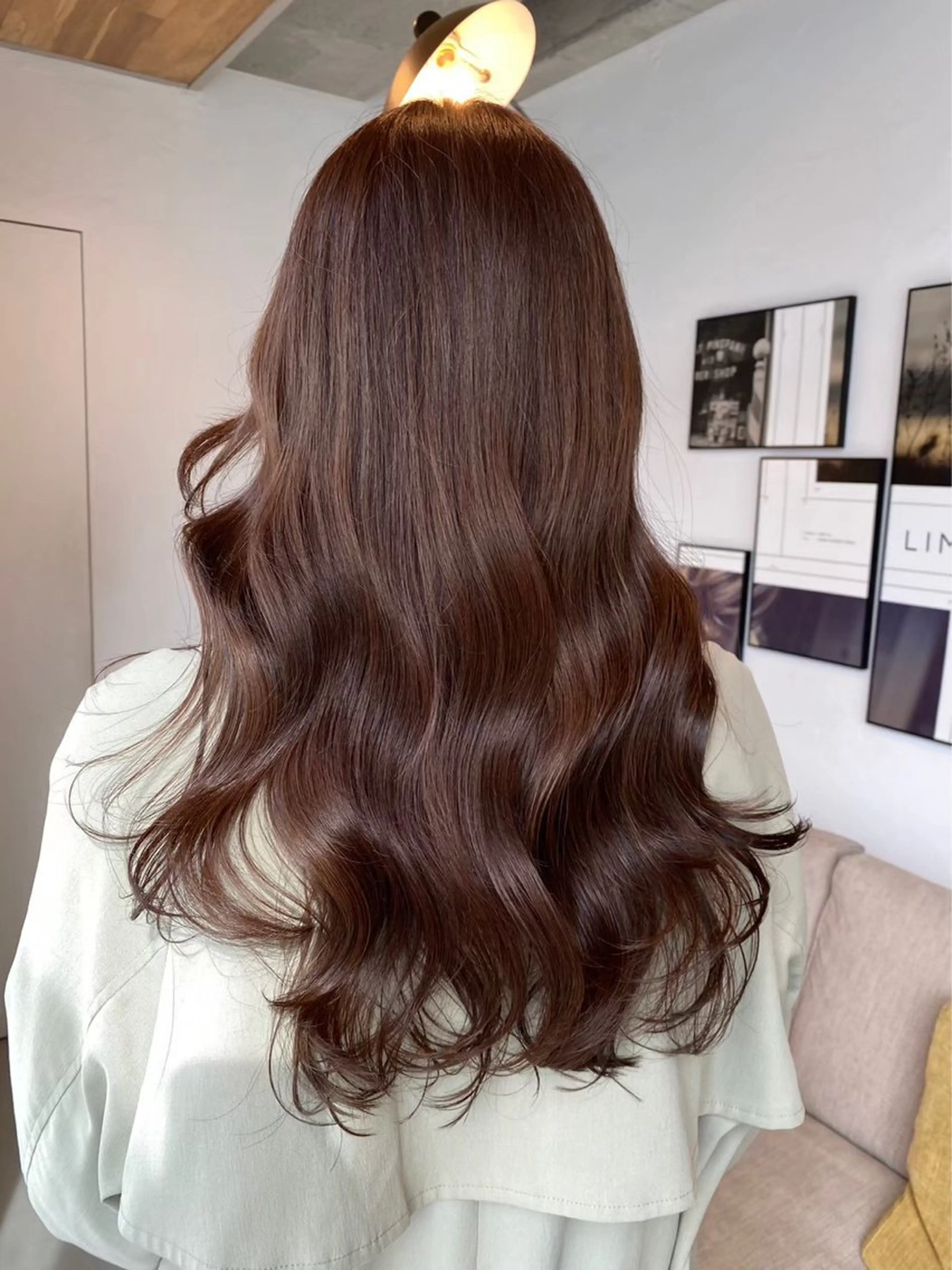 ロング カット ヘアカラー トリートメント ベージュカラー/新潟 オリーブ/落合優吾のヘアスタイル