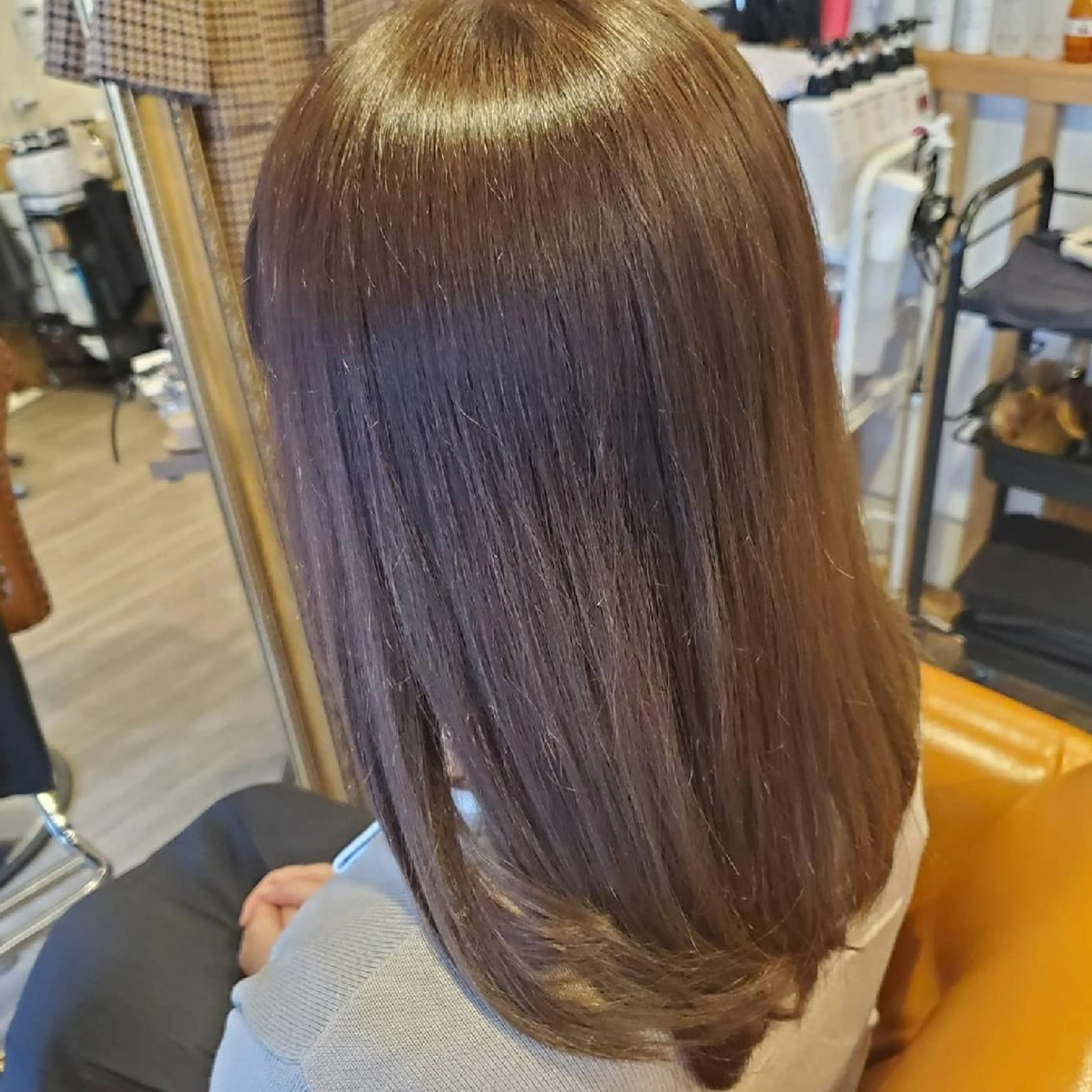 セミロング カラー セミロングパーマ アディクシーカラー ブルーカラー 外国人風カラー トリートメント トリートメント spa hair  ark 富井直美のヘアスタイル