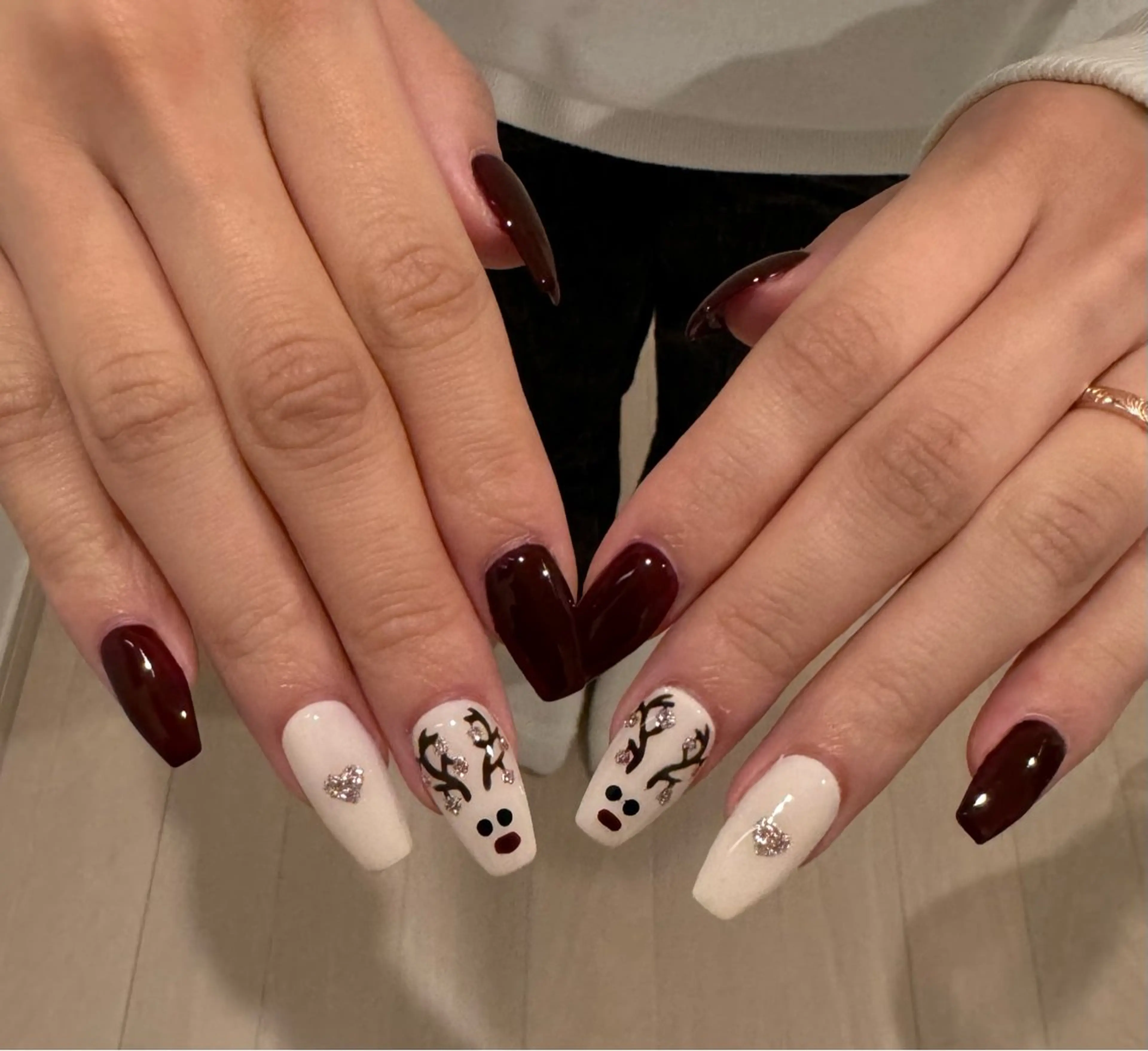 【ハンド】💅🏻【オフあり】2本シンプルアート(持ち込みok)🌸の写真