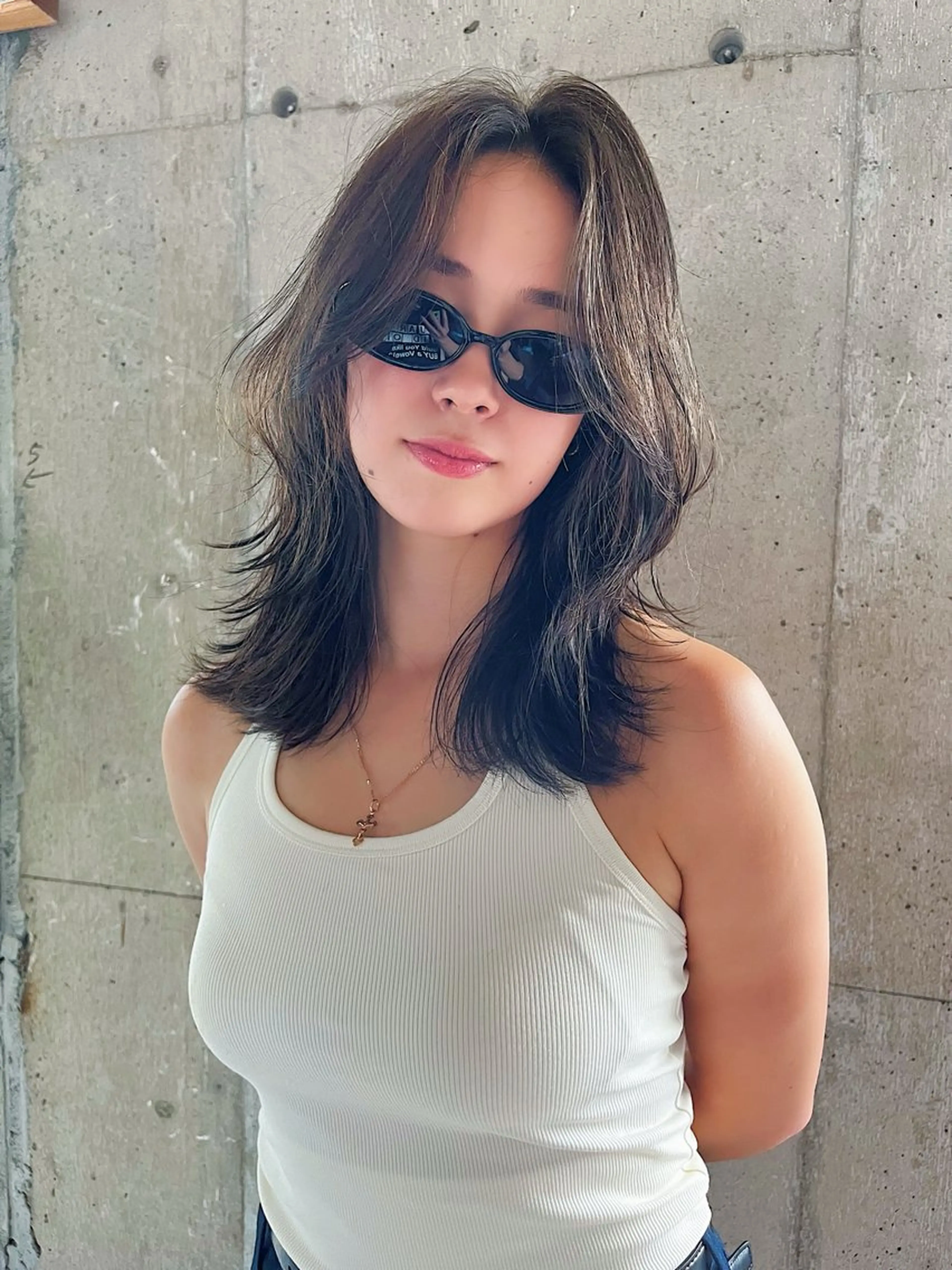 ミディアム IZAKI/パーマ/ ボブ/ショート/平尾のヘアスタイル