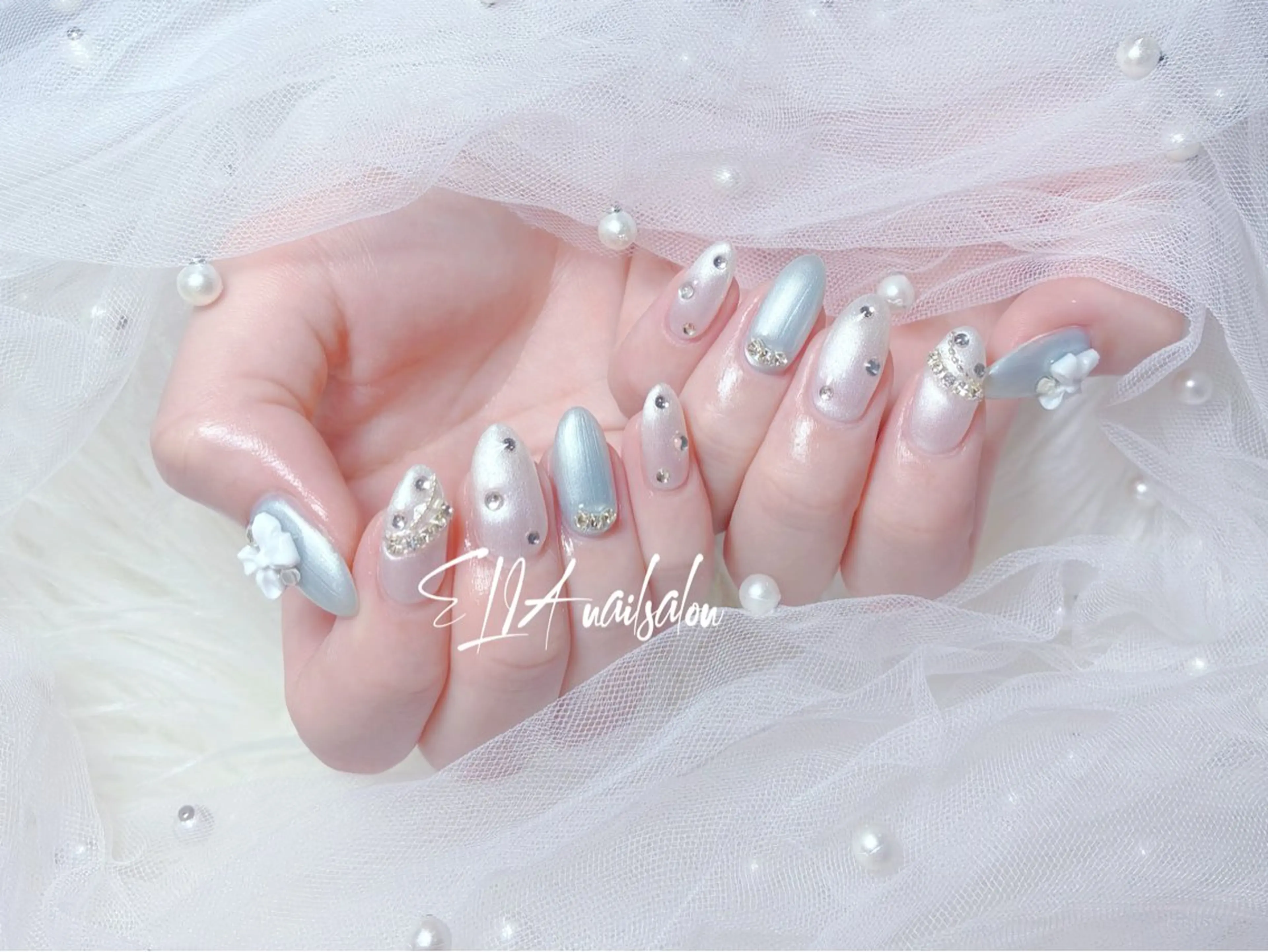 ミディアム ハンドネイル ハンドケア ELIA【エリア】 nailsalonのネイルデザイン