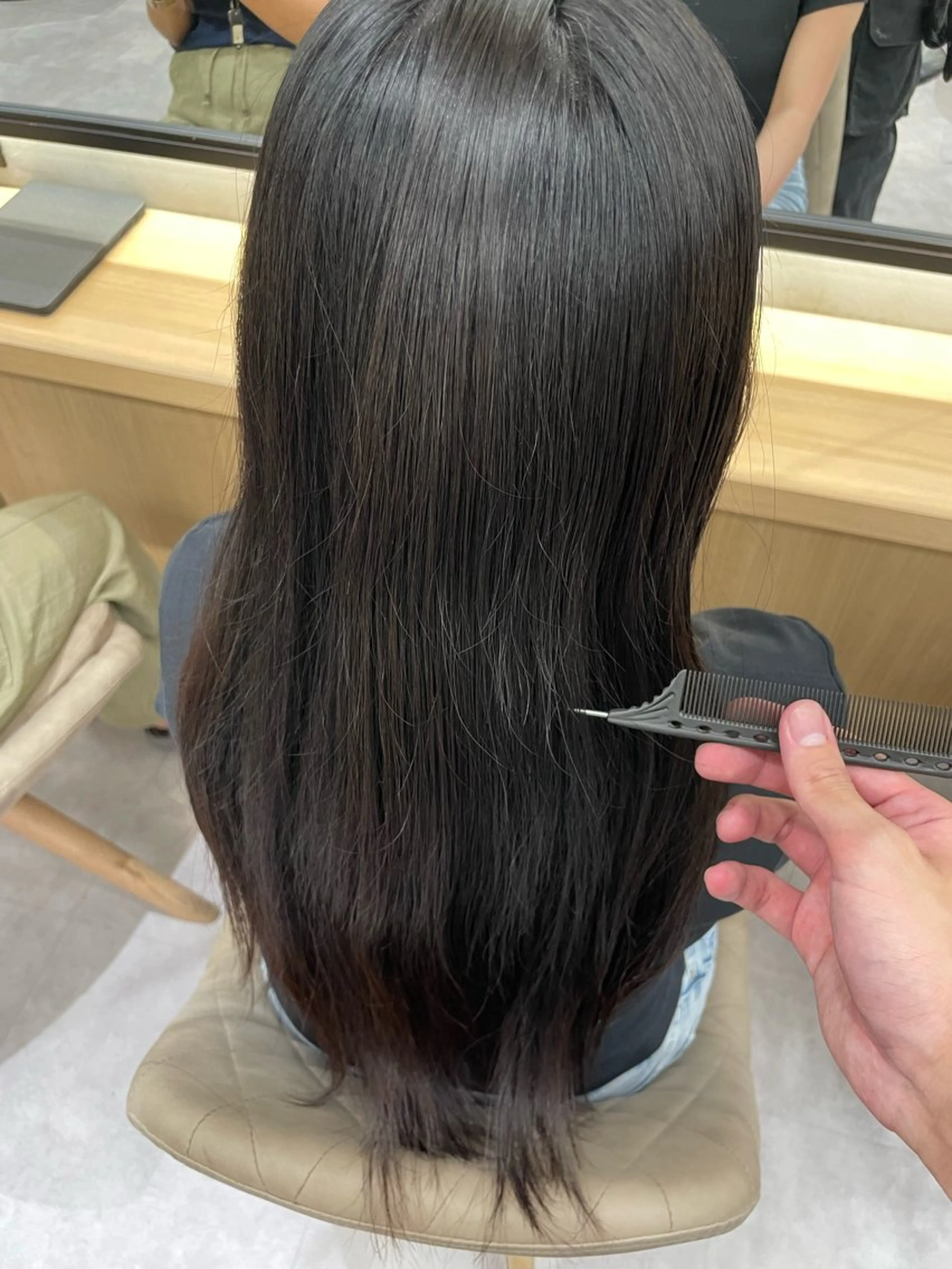 ロング カラー パーマ 縮毛矯正 縮毛矯正 大和田拓夢 /縮毛矯正/艶髪ヘアのヘアスタイル