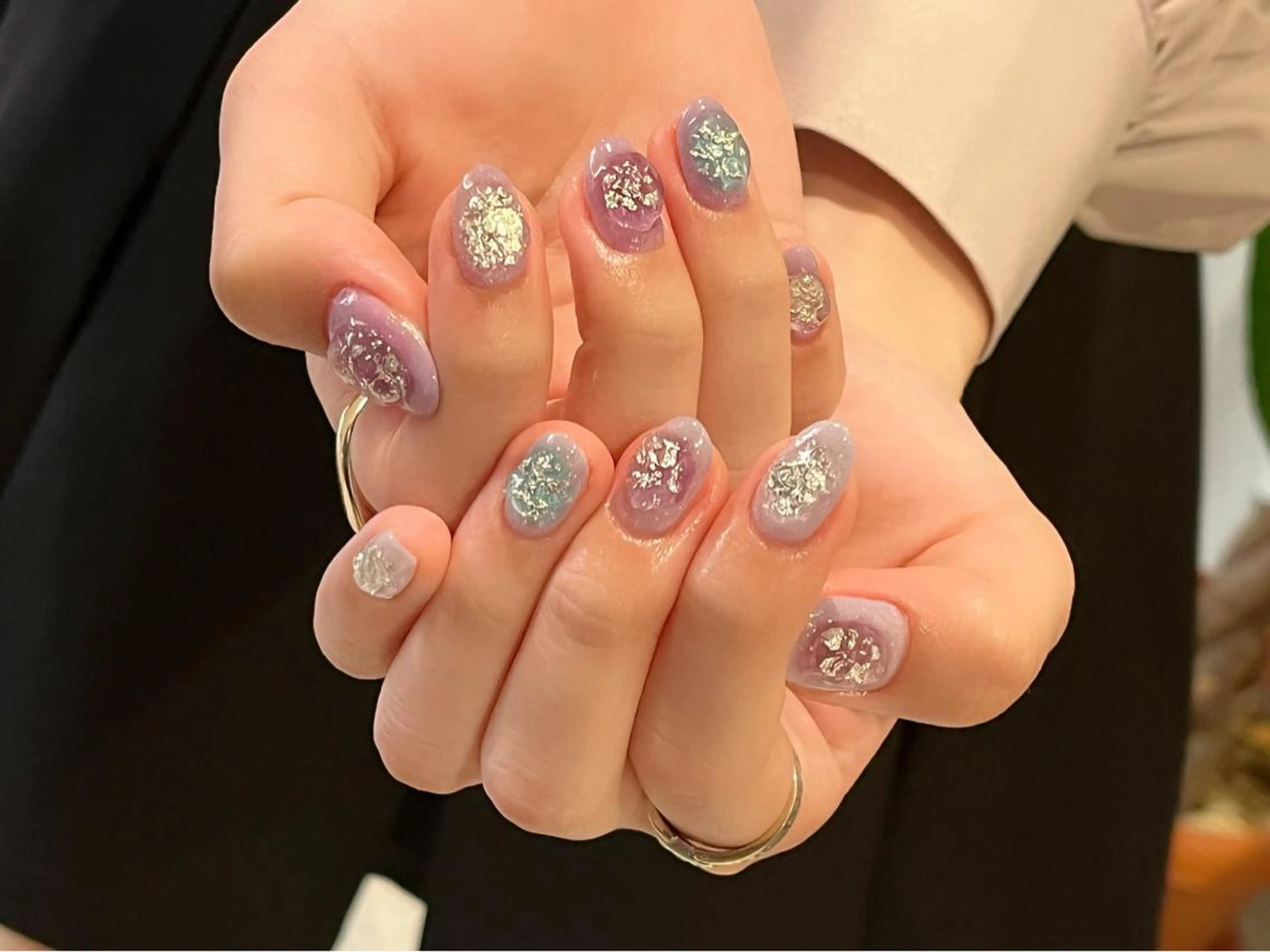 ネイル 氷ネイル・うるうるネイル ぷっくりネイル Protea ❁⃘*.ﾟ清家 美穂のネイルデザイン