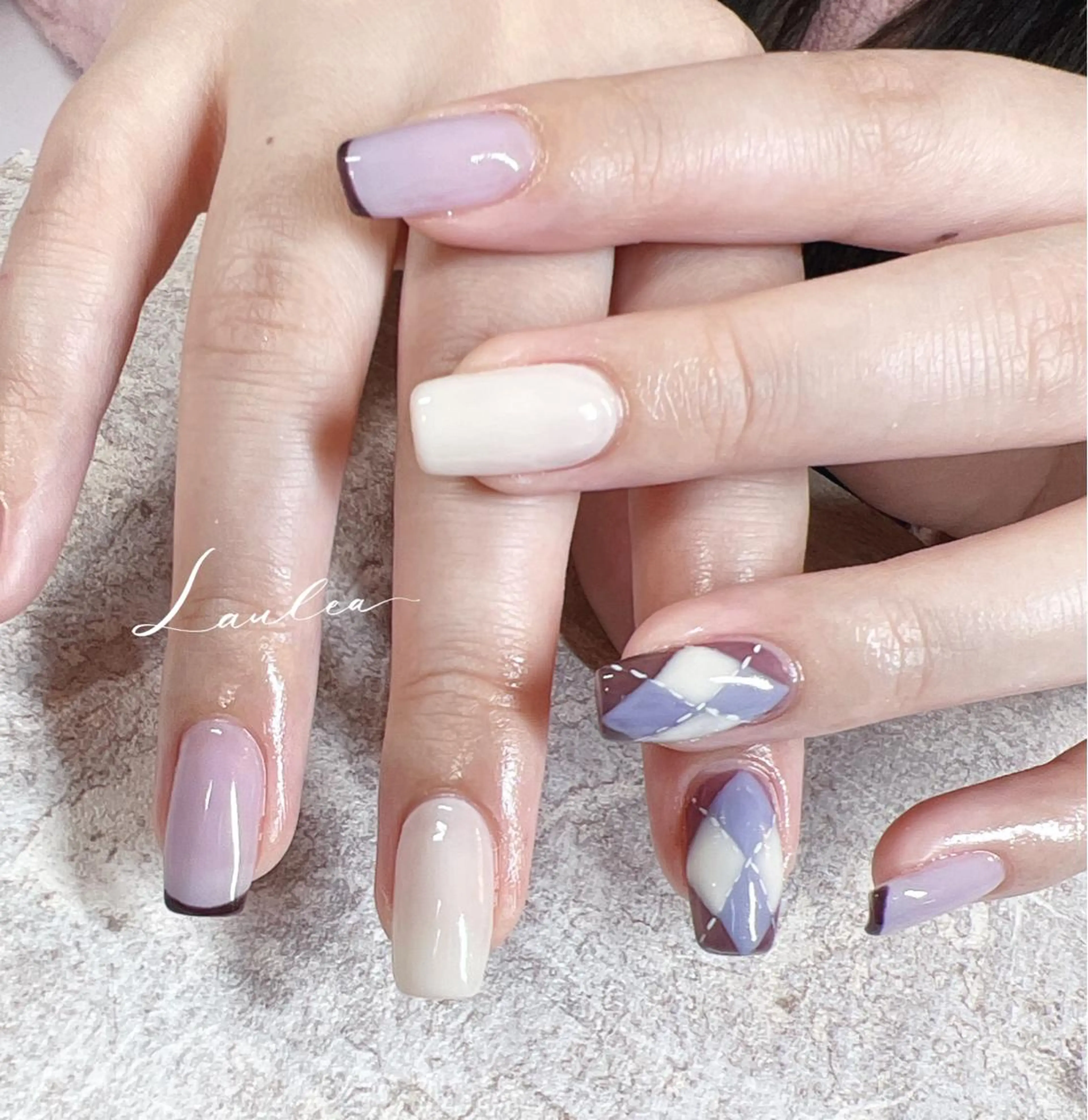 ネイル フットネイル 韓国ネイル ハンドネイル nail salon Lauleaのネイルデザイン