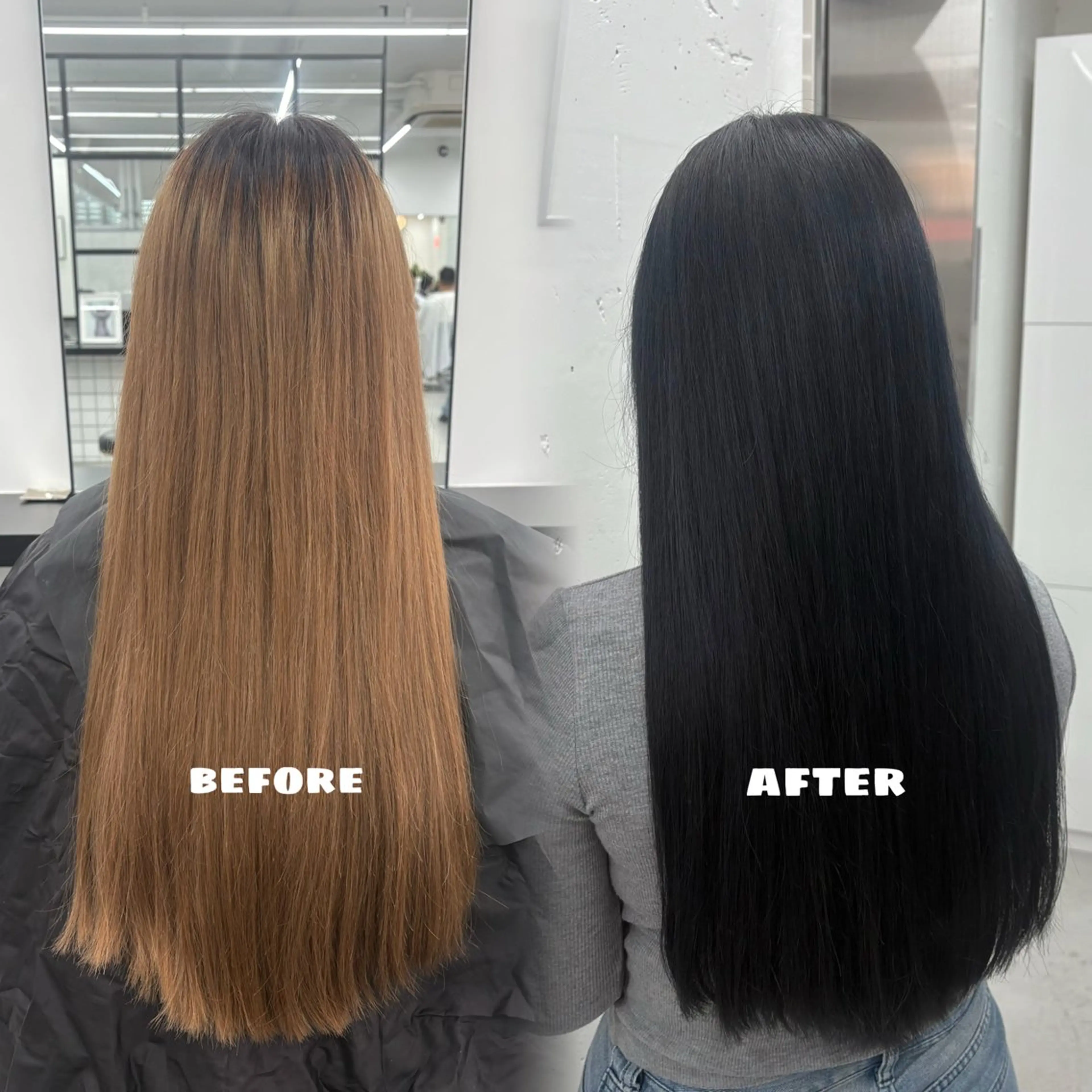 ロング カラー 黒髪 ブリーチ ブルーカラー ブルーブラック ヘアカラー トリートメント 🌟ゆりあ🌟 JILLSTUDIOのヘアスタイル