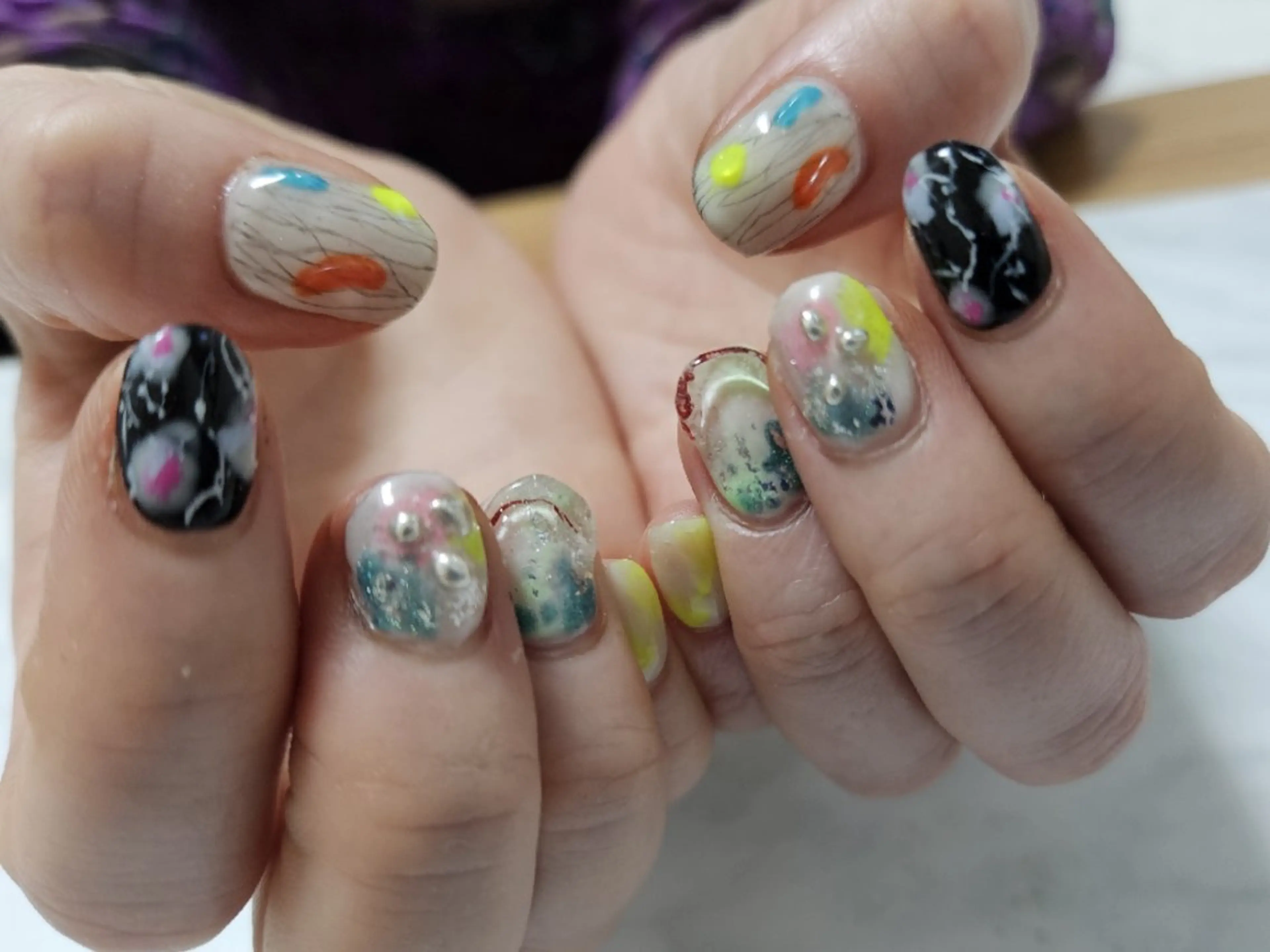 ネイル アートネイル 持ち込み ハンドネイル shellnail さなえのネイルデザイン