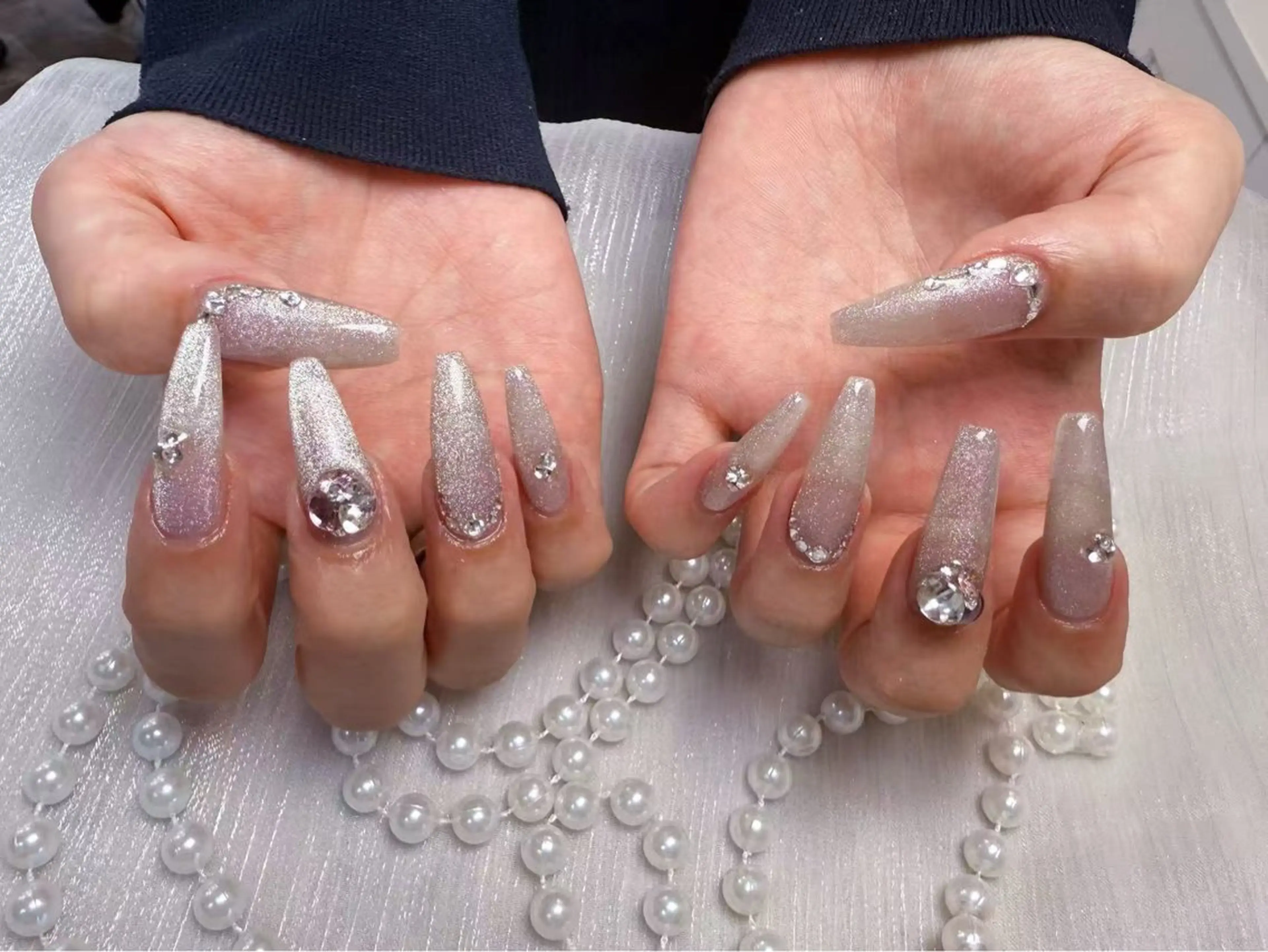 ネイル アートネイル フットネイル ジェルネイル ハート マグネットネイル My nail所属・babarla Nailのネイルデザイン