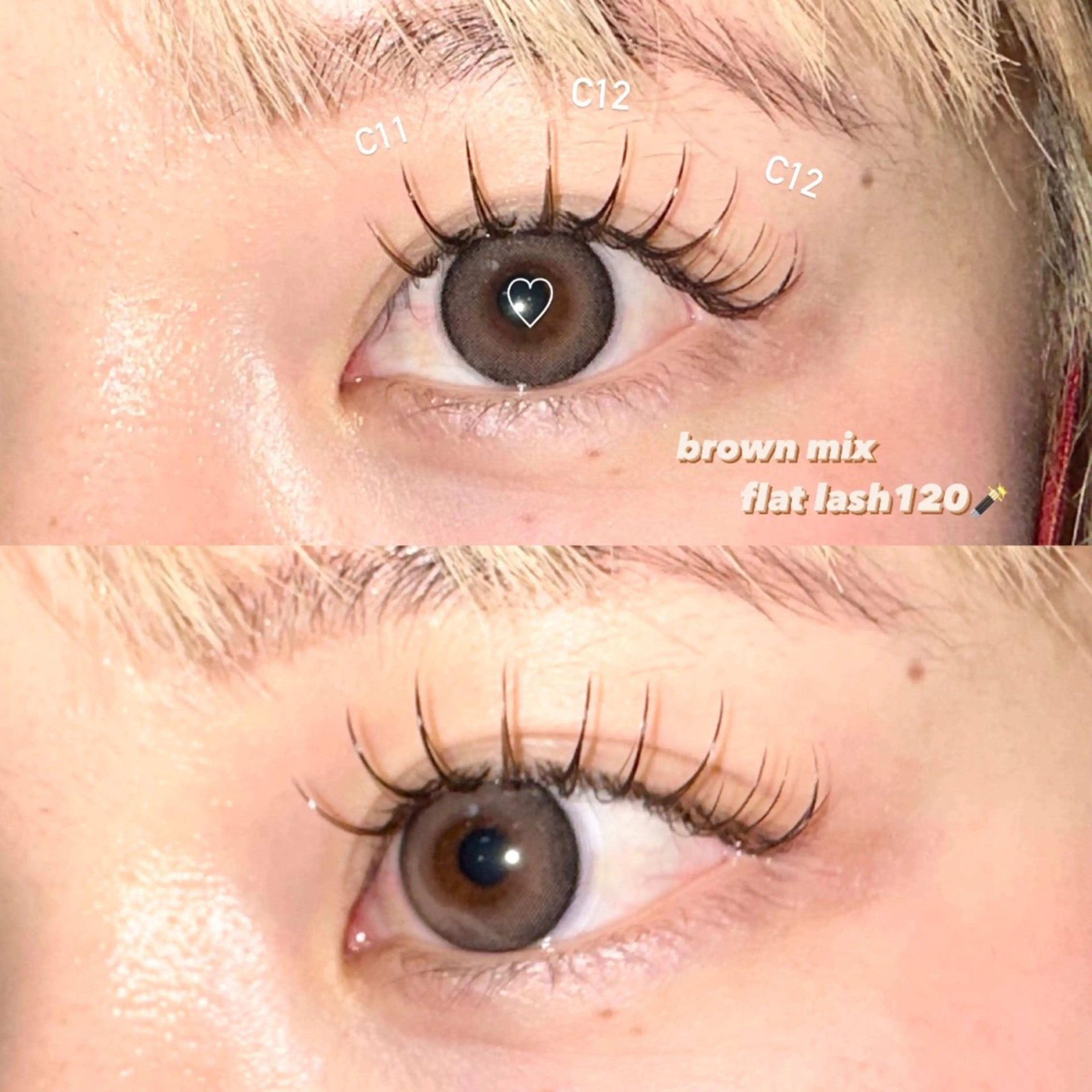 【平日限定】フラットラッシュ120本まで💖《オフ＋束感コーティング付》フルカラー変更+¥1,000の写真