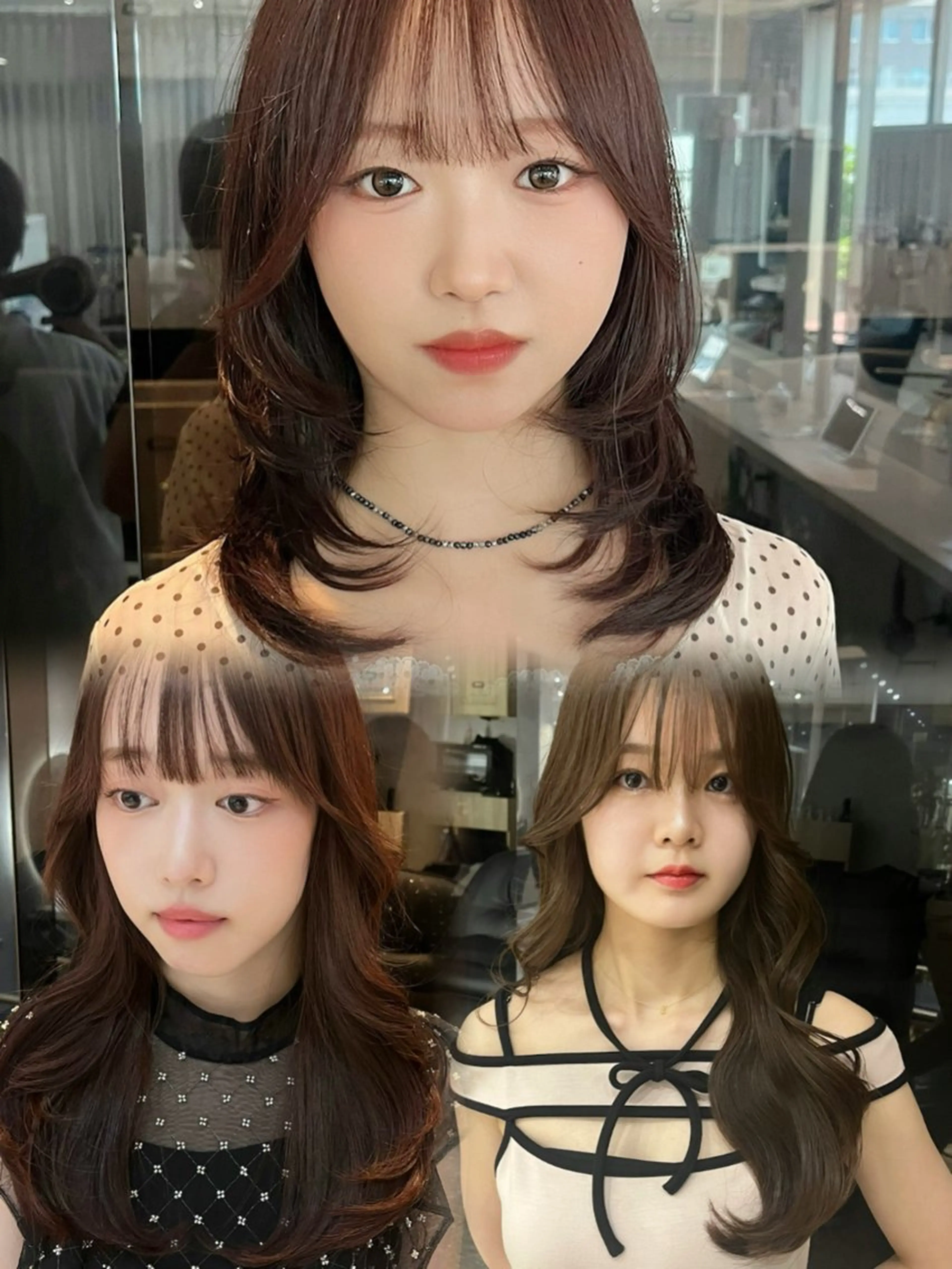 【似合わせカット+透明感カラー+髪質改善トリートメント】（ミデイアム／顔周りカット／韓国風／福岡／天神）の写真
