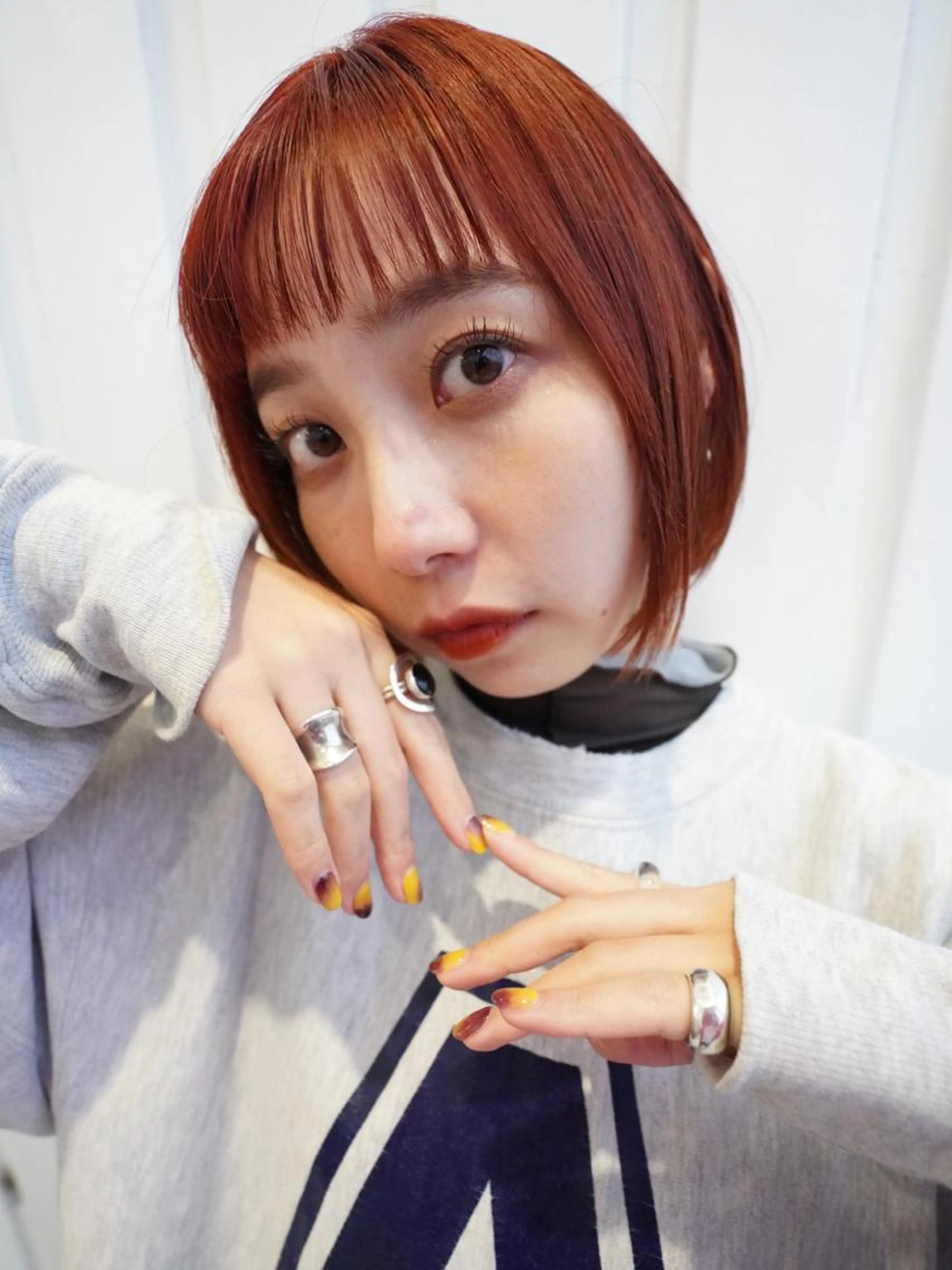 ブリーチしないWカラー暖色系❤️の写真