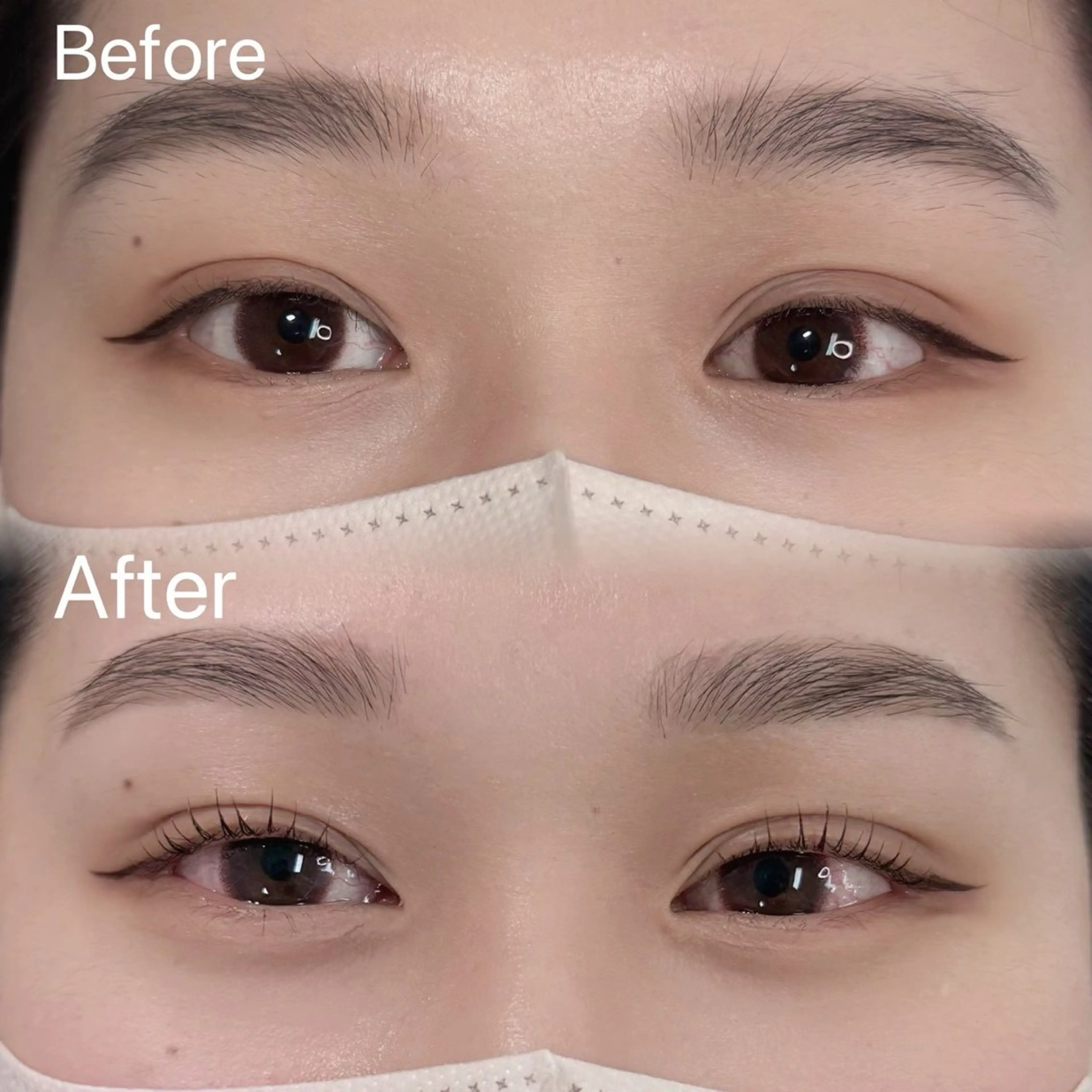 3点セット【韓国式まつ毛パーマ上のみ+眉毛パーマ＋眉毛ワックス脱毛】の写真