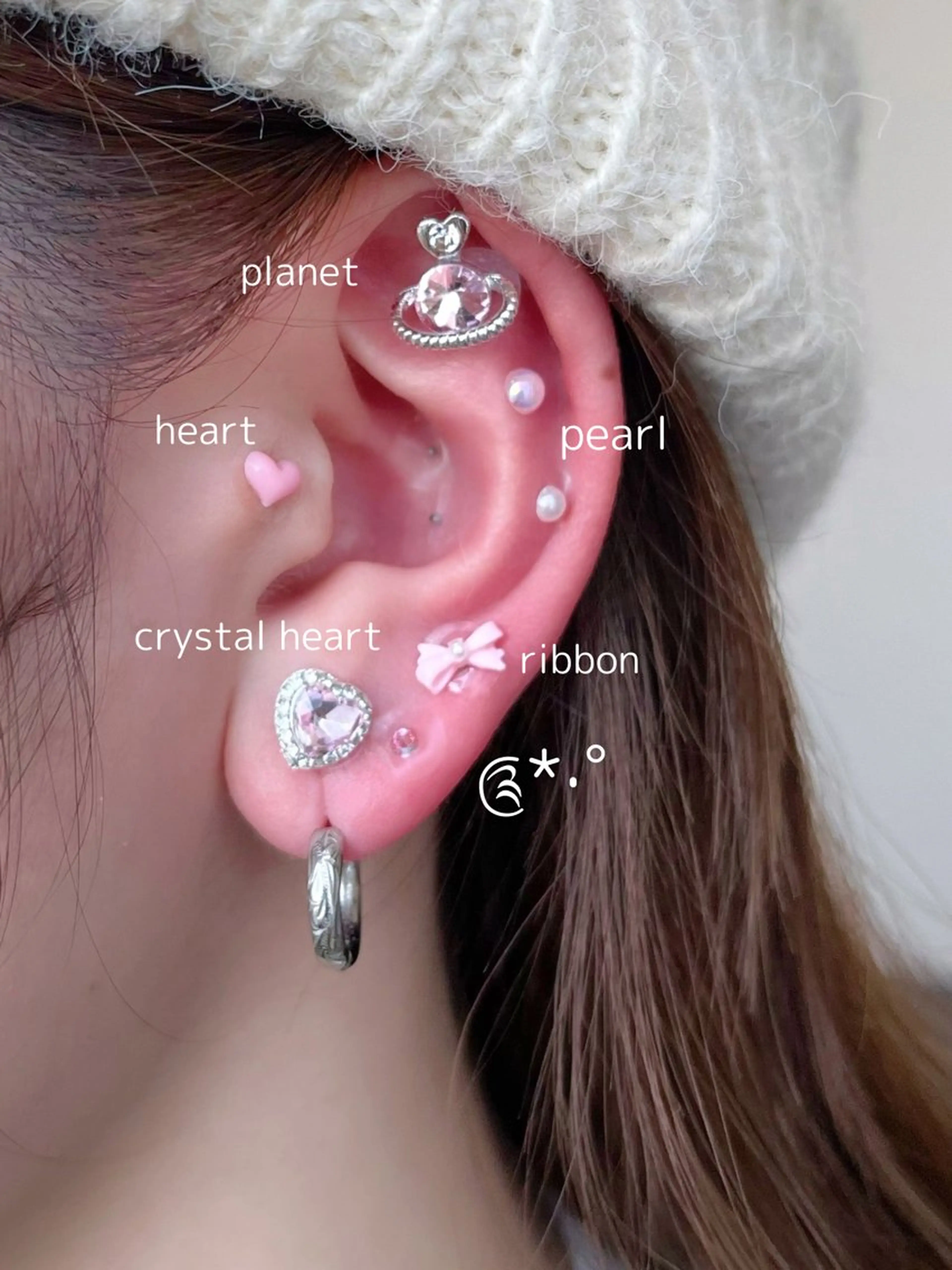 耳ツボジュエリー👂💎《design course》両耳20個（片耳10）※必ず詳細をお読みください※の写真