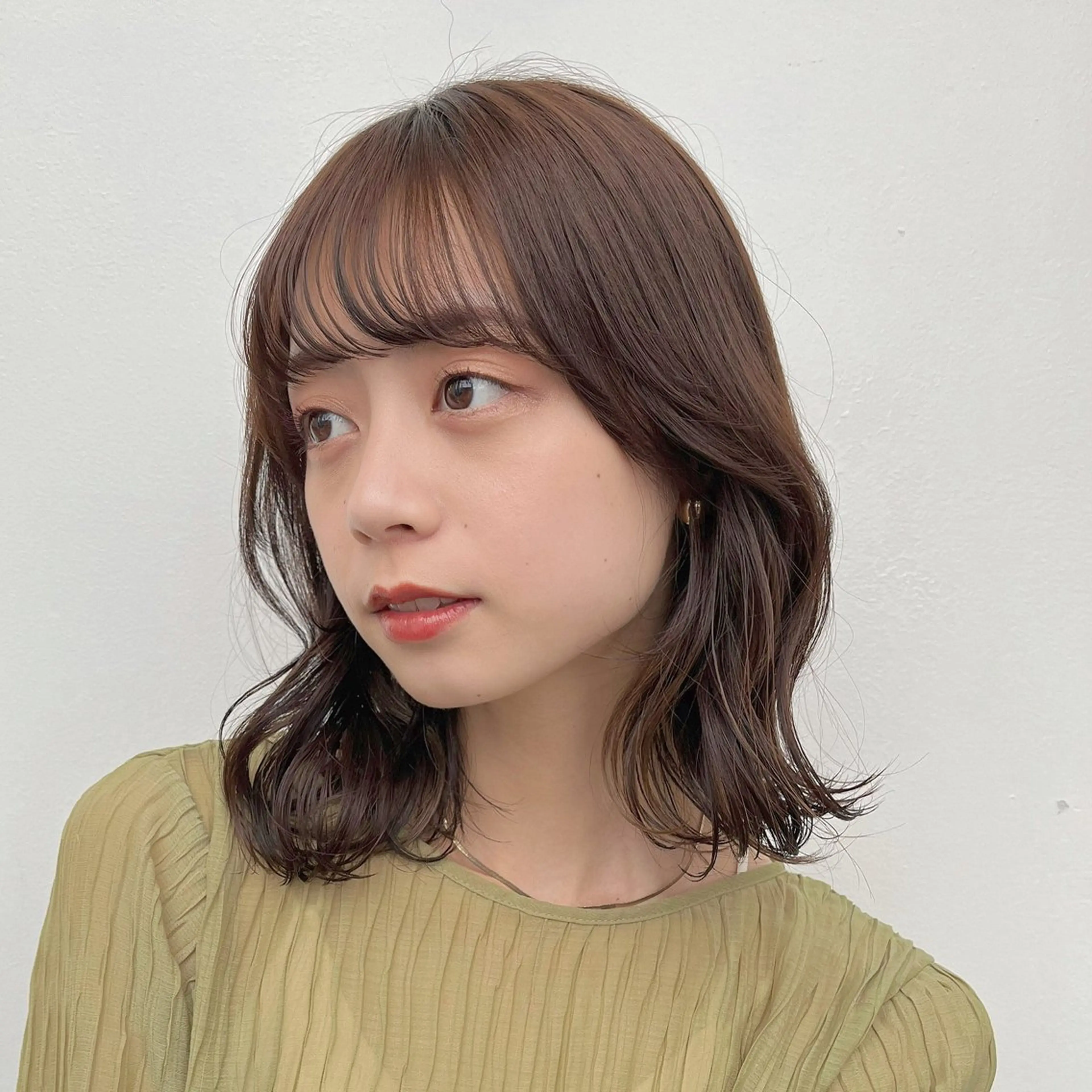 ミディアム カラー カット ヘアカラー トリートメント 🌱ボブ/レイヤー/ ベージュ/あやみ✨のヘアスタイル