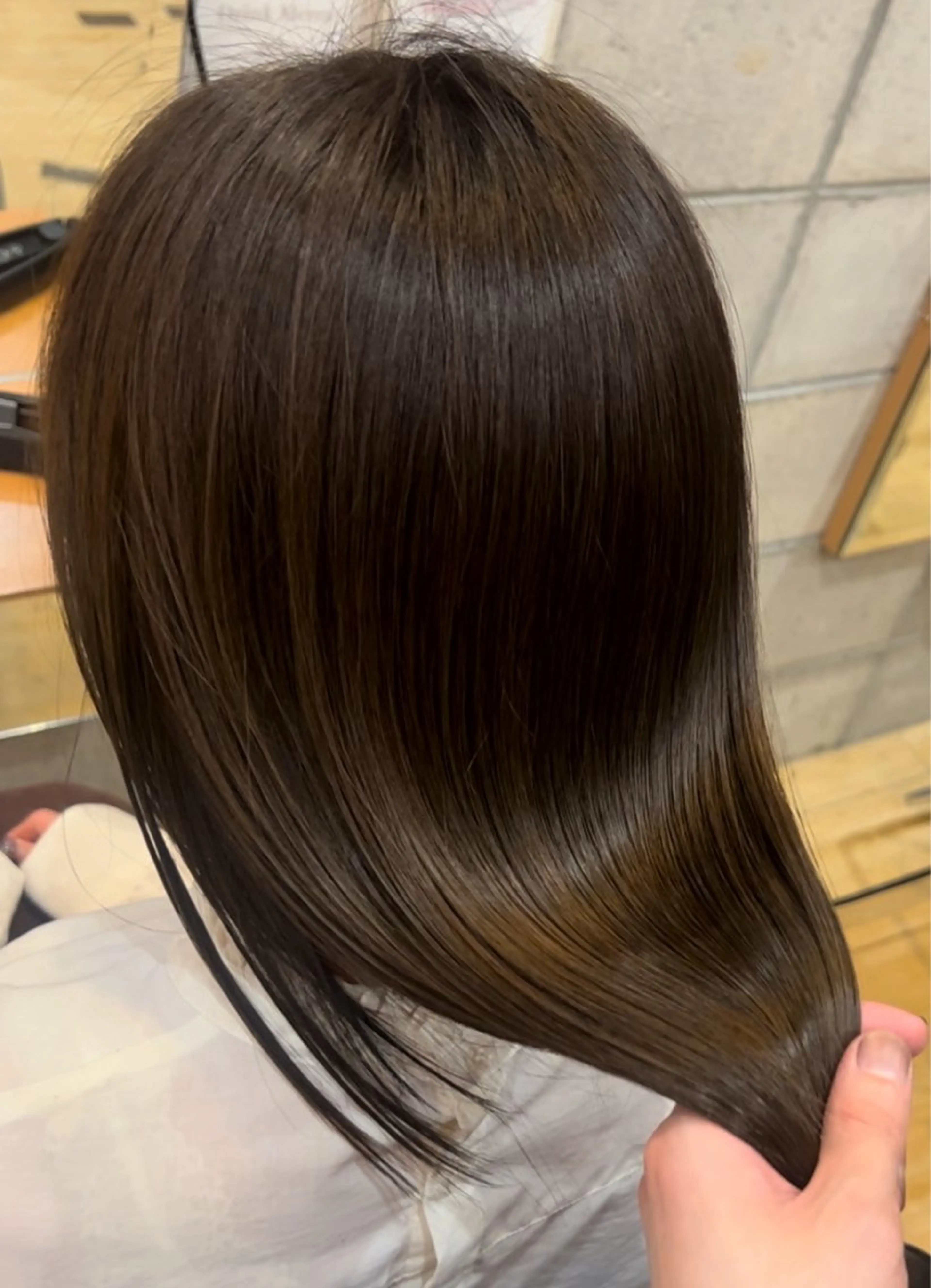 セミロング カラー i.+SAPPORO所属・艶ワンカラー♡ ゆうかのヘアスタイル
