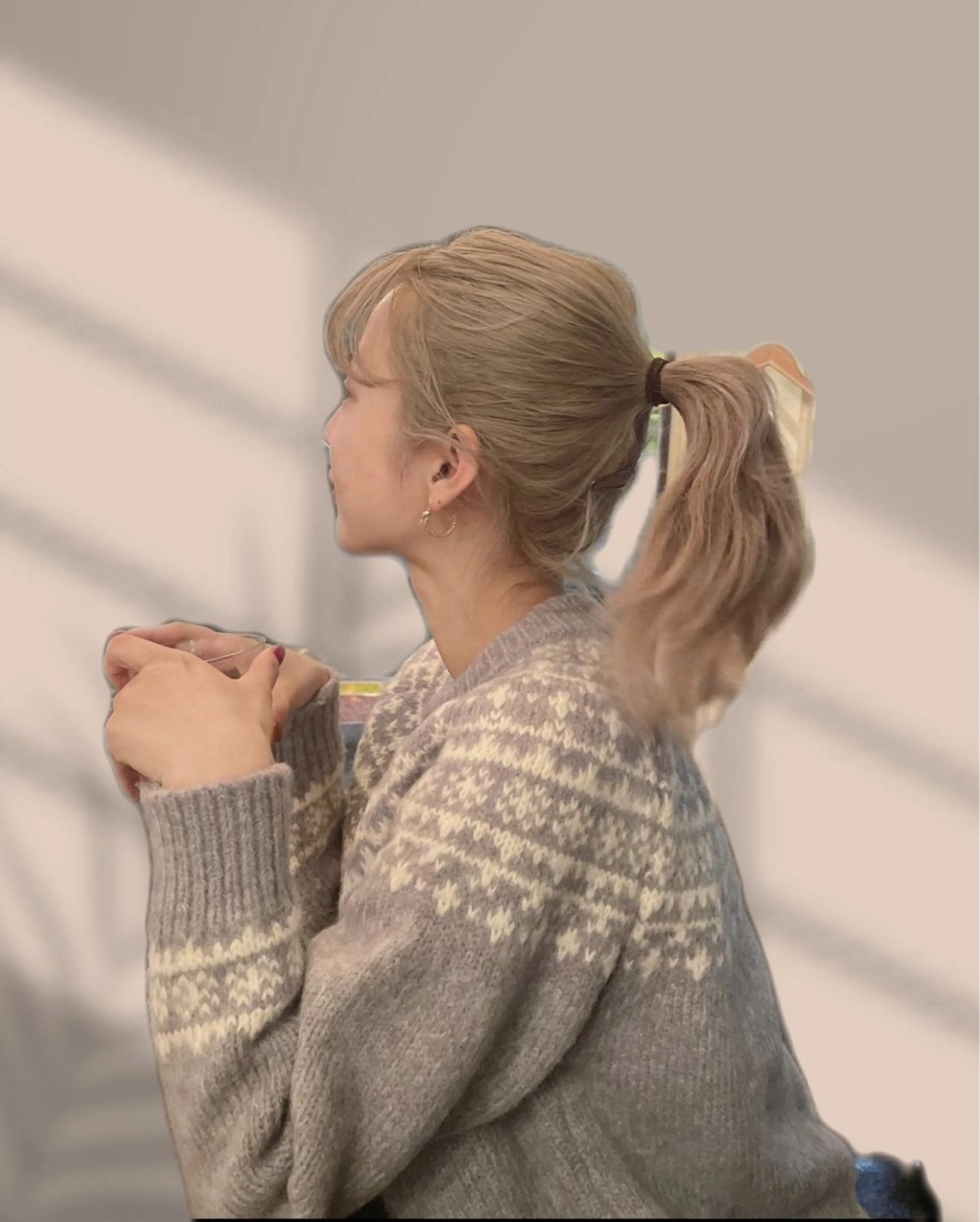 セミロング カラー くすみミルクティー/ ブラウン🪡TOWAのヘアスタイル