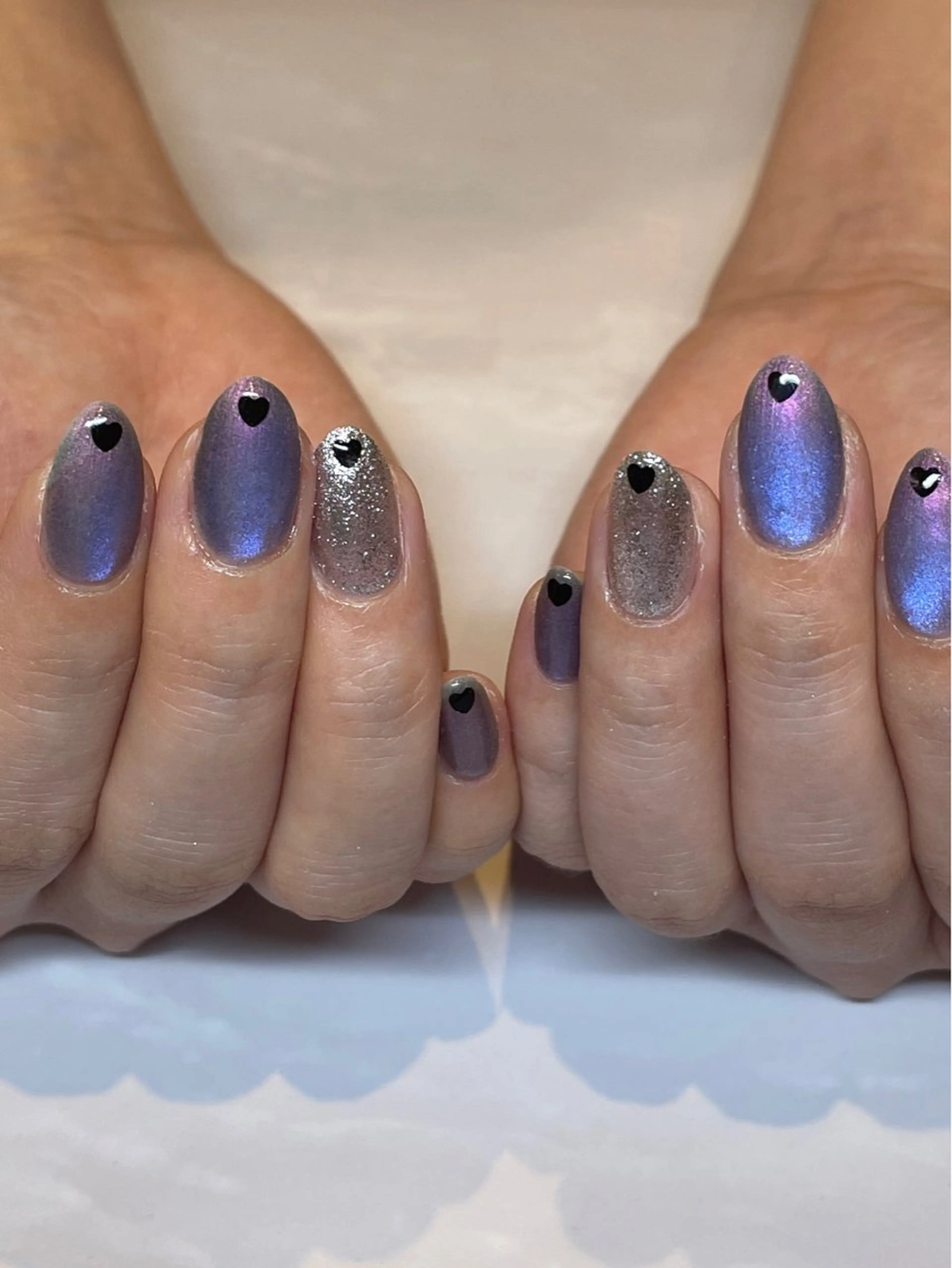 ネイル ハンドネイル Nailsalon Repos.所属・Rika🌼 シンプル•マグネットのネイルデザイン