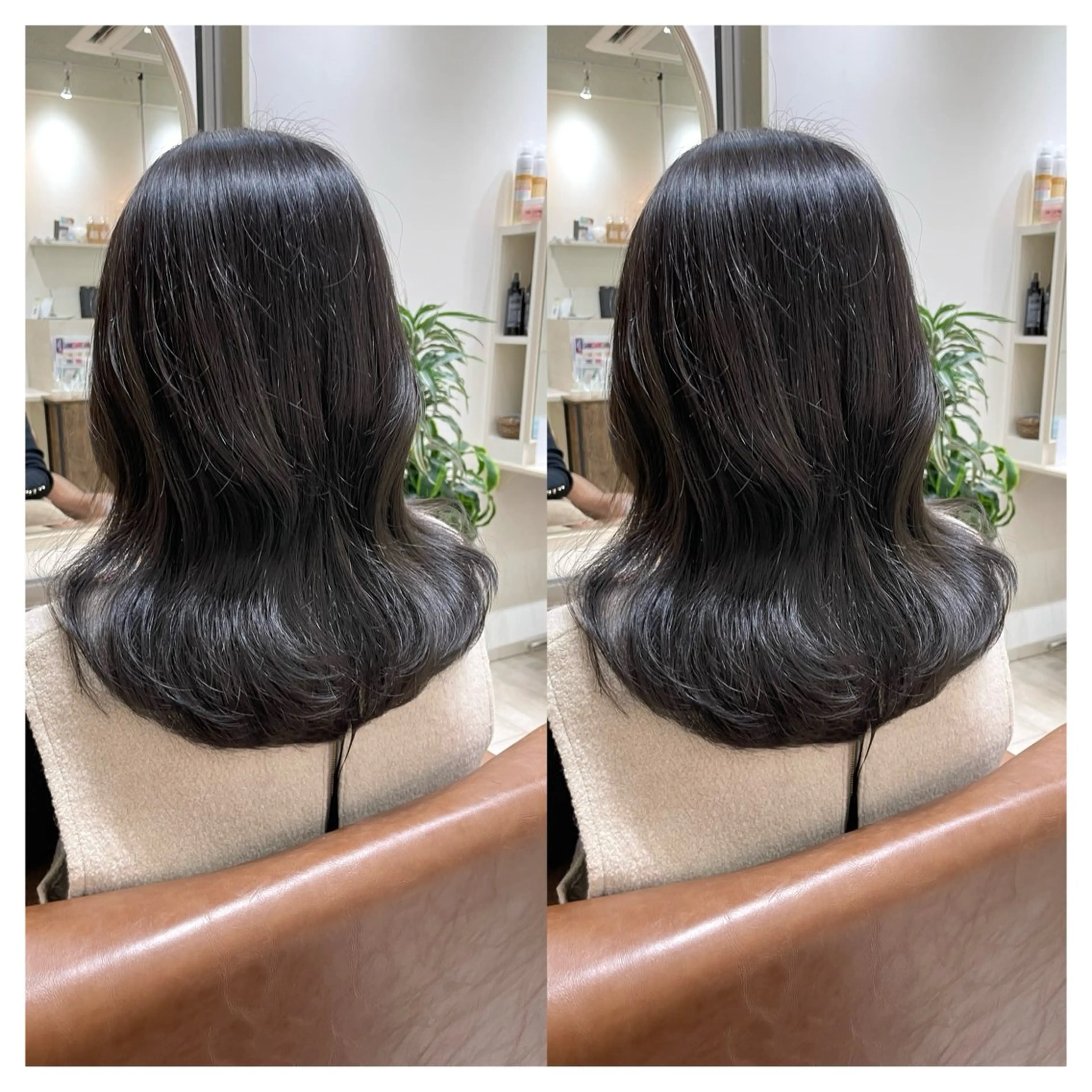 ミディアム カラー カット ヘアカラー トリートメント 村山 茉衣のヘアスタイル