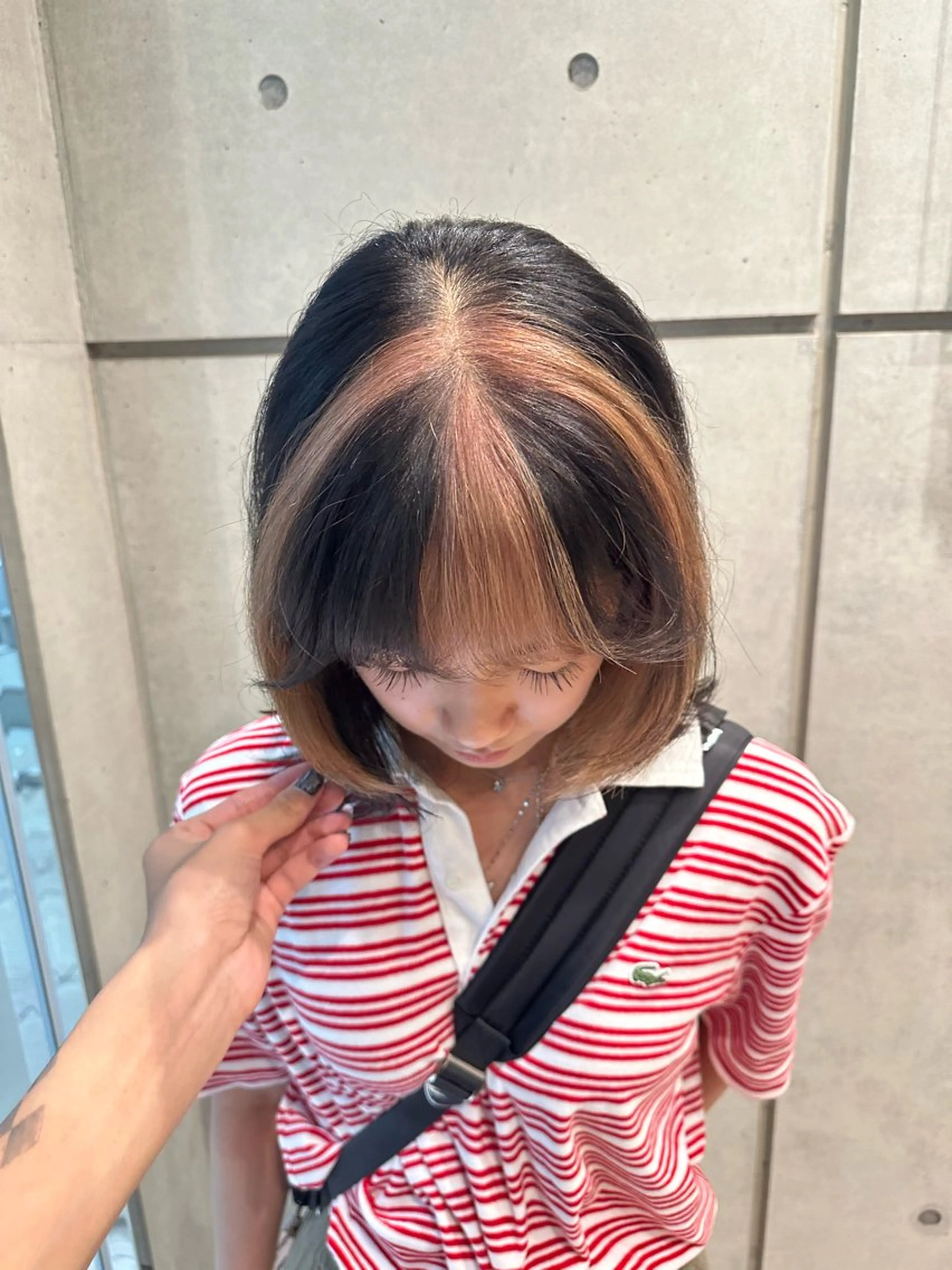 ミディアム カラー ベージュカラー ブリーチ ケアブリーチ ハイライトカラー ハイトーンカラー ヘアカラー ✨艶ブリーチカラー✨ 酸性ストレート光太郎のヘアスタイル
