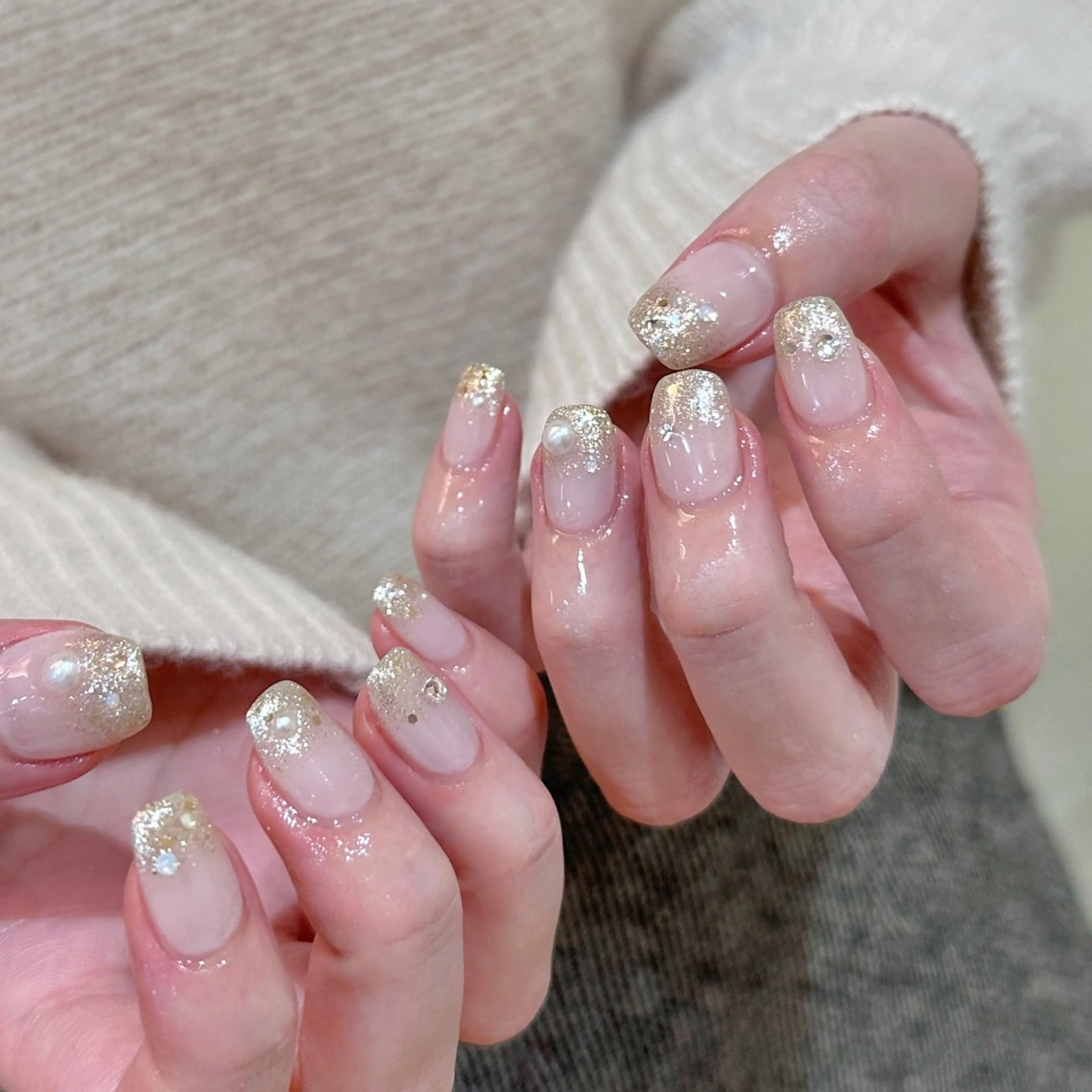 ネイル ハンドネイル 𝕄𝕚𝕪𝕦🤍 自由が丘⌇パラジェルのネイルデザイン